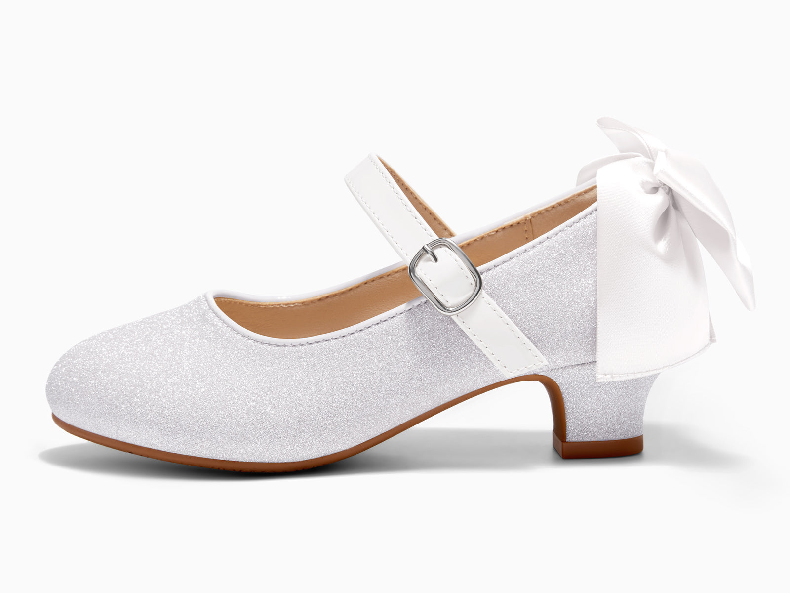 Coutgo Girls White Dress Shoes Mary Jane