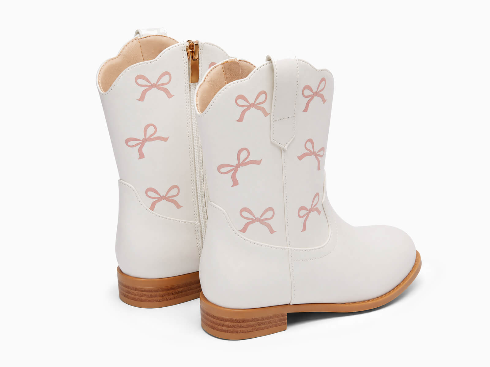 Coutgo Girls White Cowgirl Western Boots