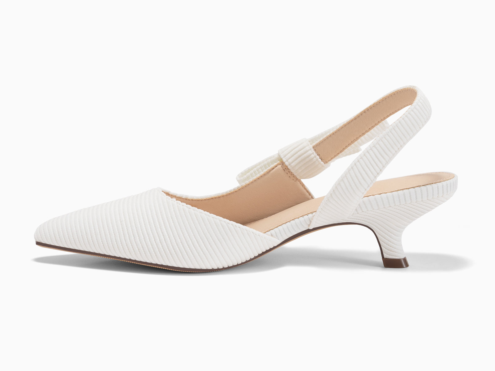 Coutgo White Womens Slingback Dress Shoes
