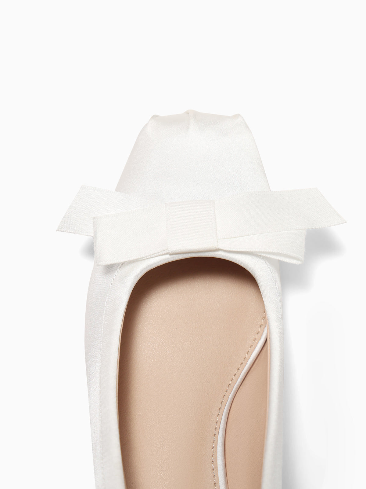 Coutgo Womens White Bow Slingback Dress Heels