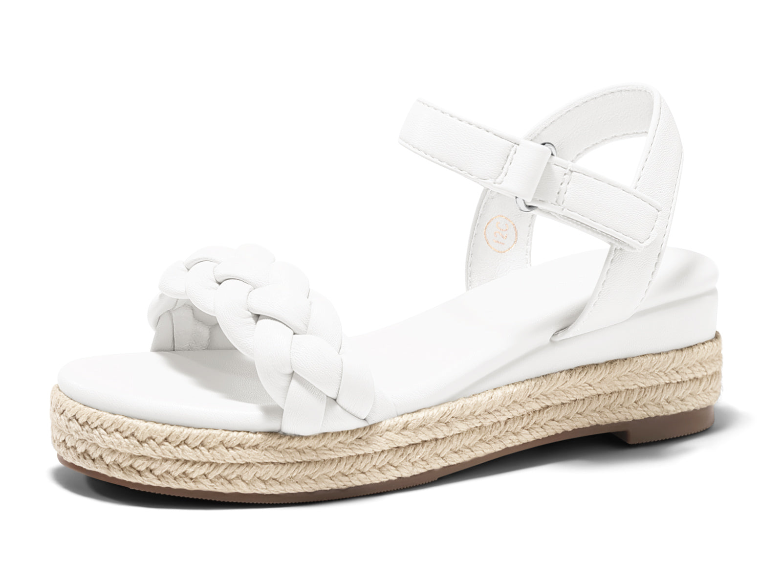 Coutgo Womens White Wedge Platform Sandals