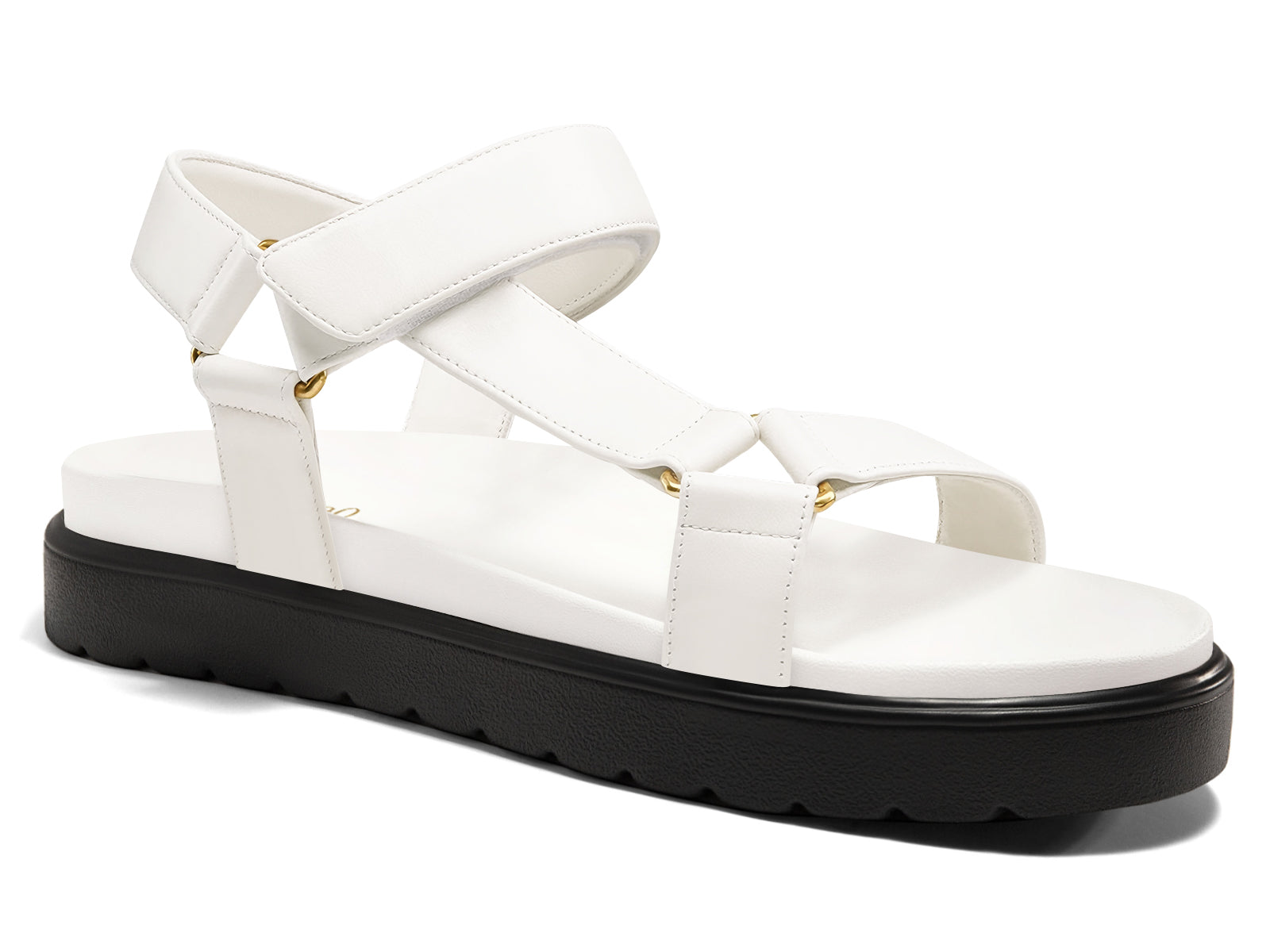 Coutgo Women White wedge Platform Sandals