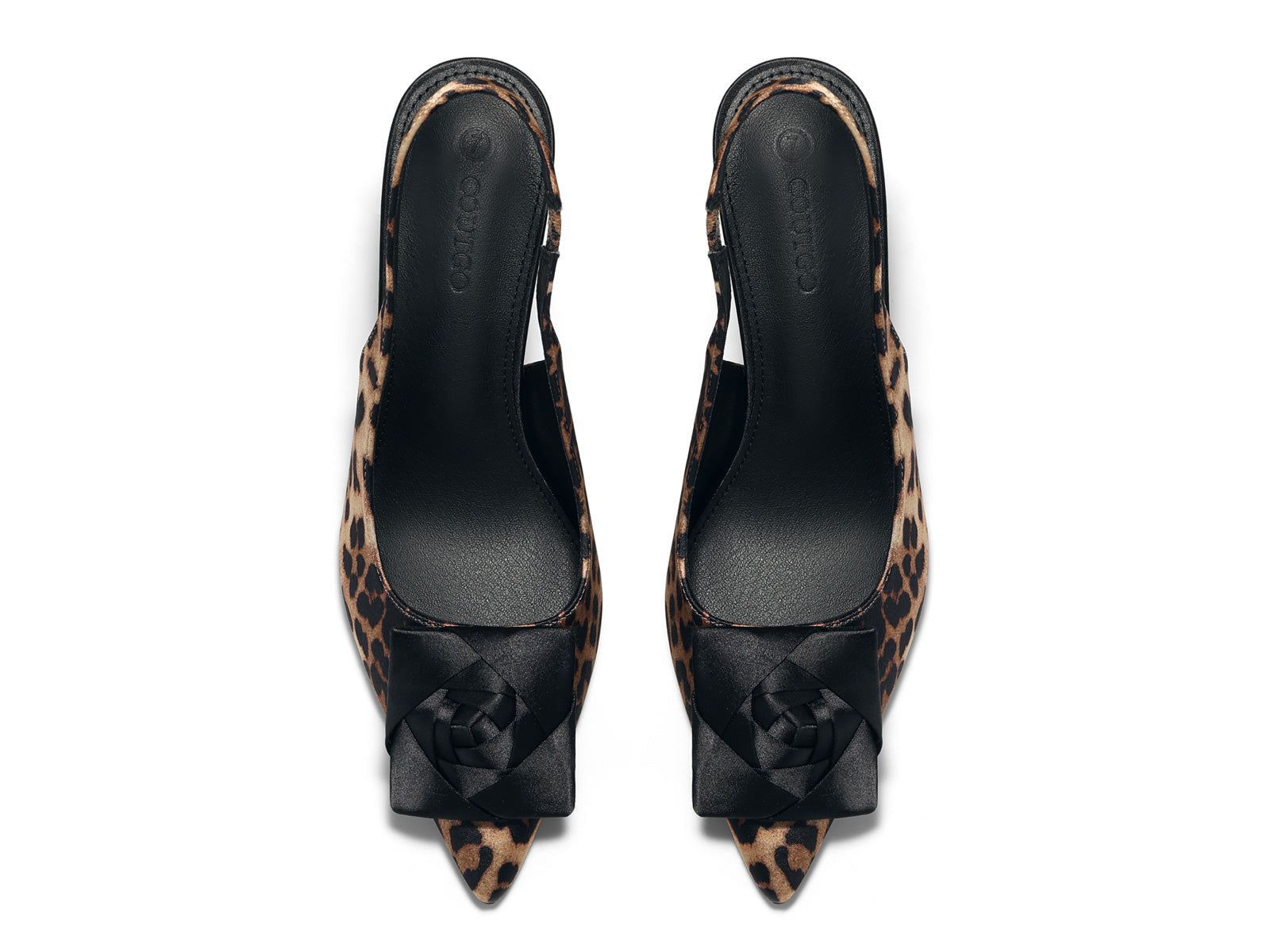 Coutgo Leopard Womens Slingback Dress Shoes