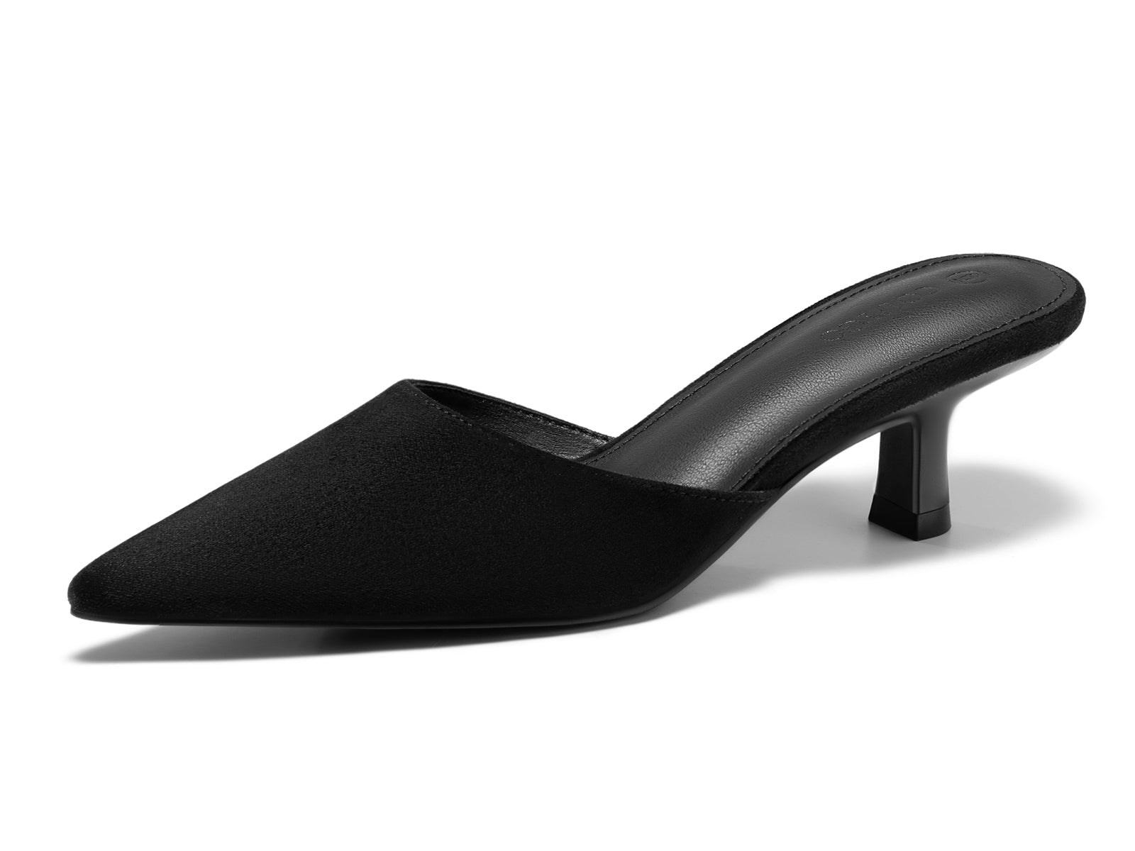 Coutgo Womens Black Kitten Heels