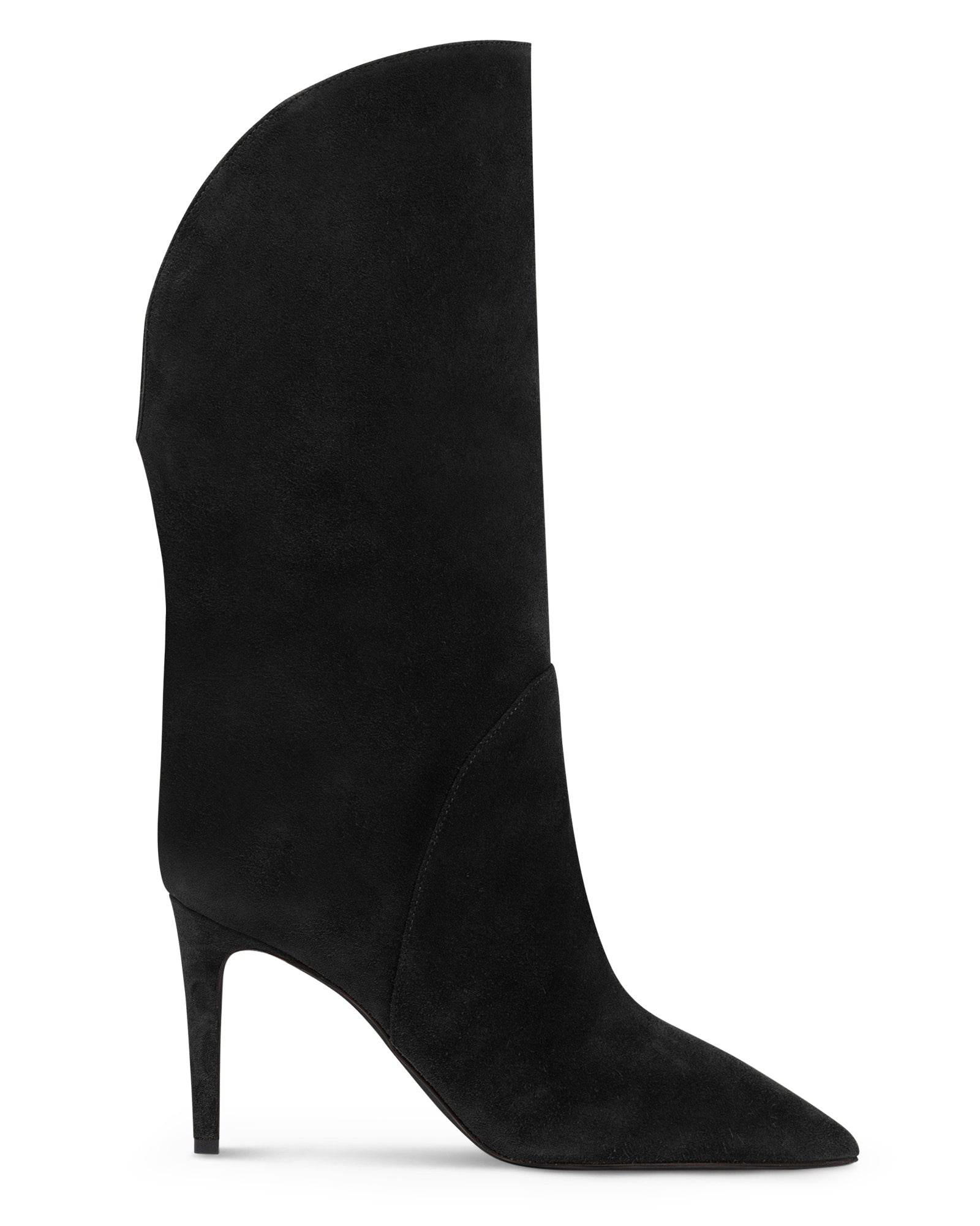 Coutgo Womens Black Mid Calf Boots