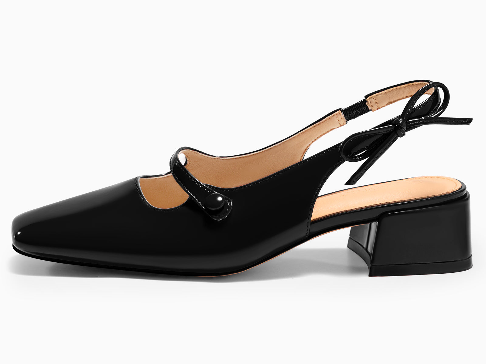 Coutgo Womens Black Mary Jane Shoes