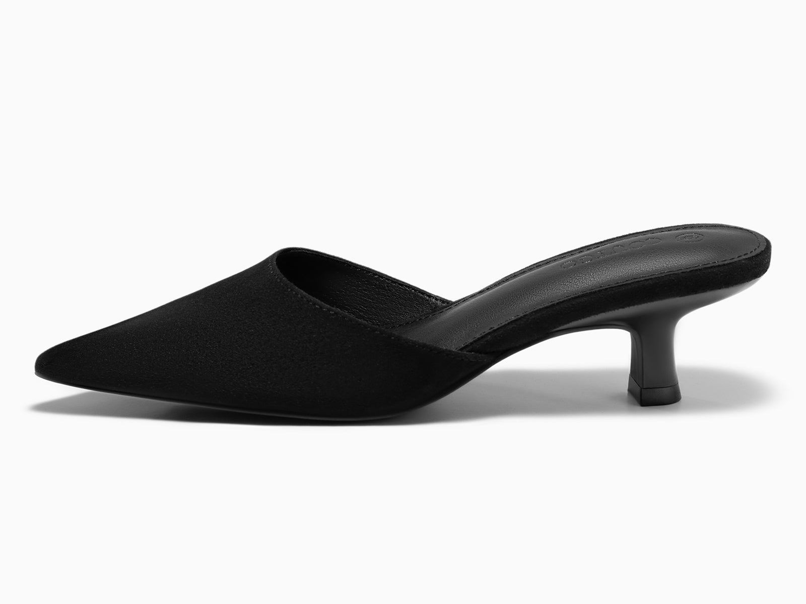 Coutgo Womens Black Kitten Heels