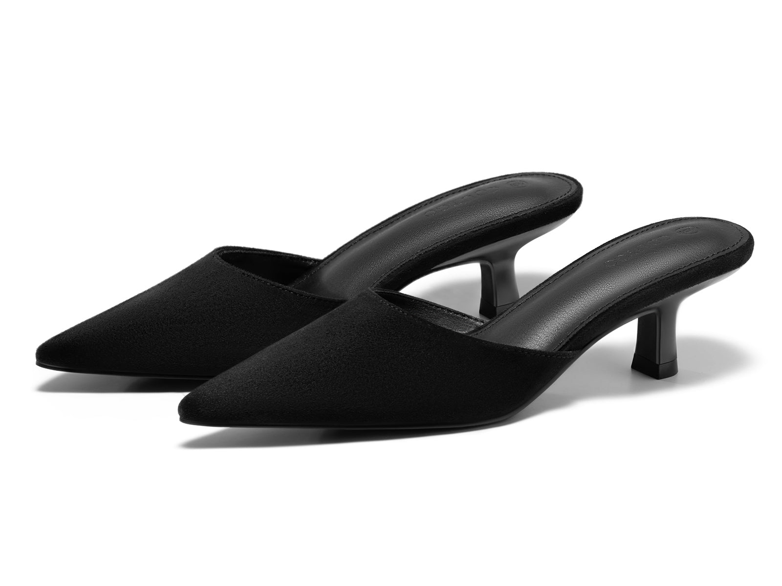 Coutgo Womens Black Kitten Heels
