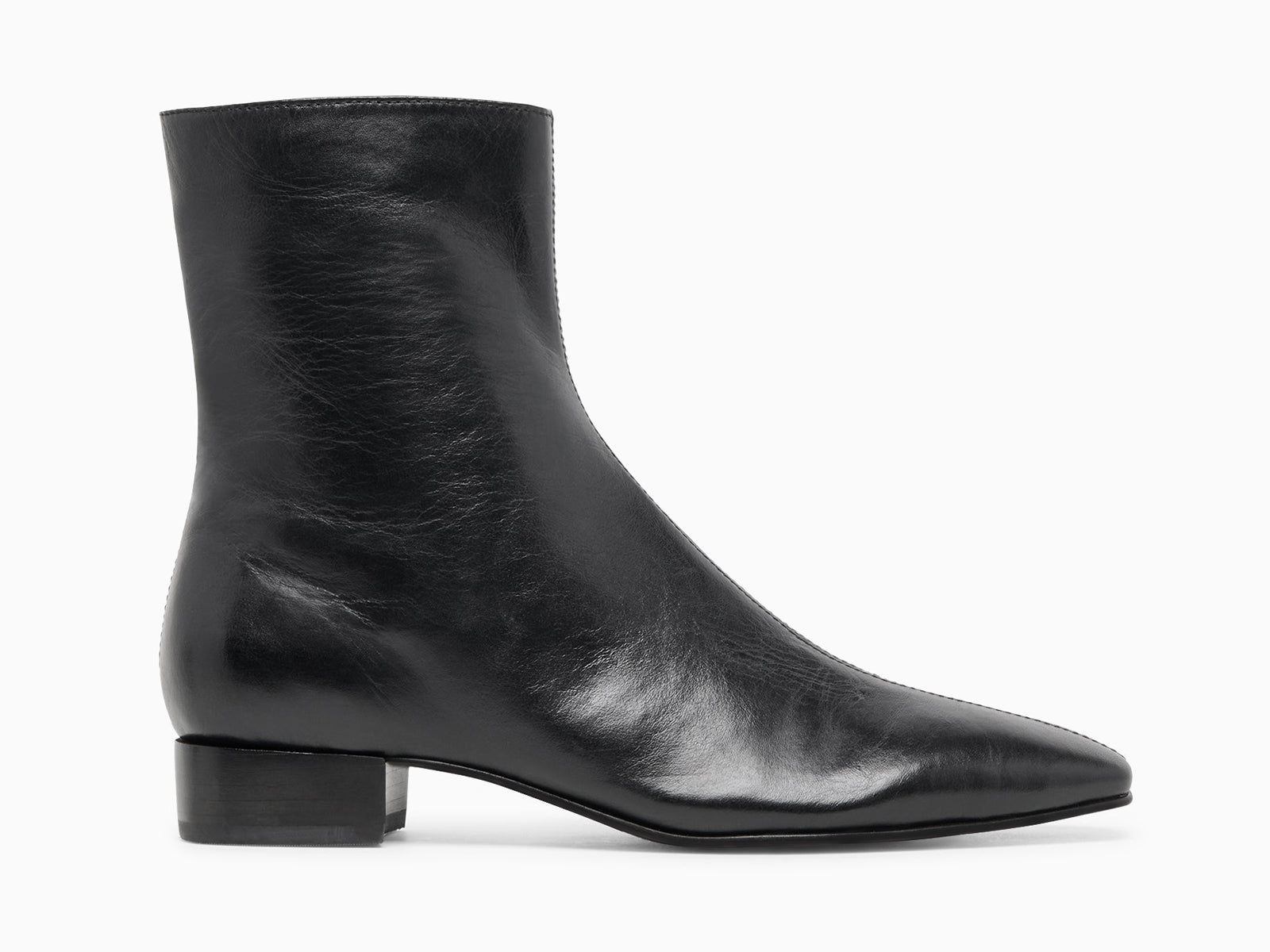 Coutgo Cool Black Chunky Heel Ankle Boots