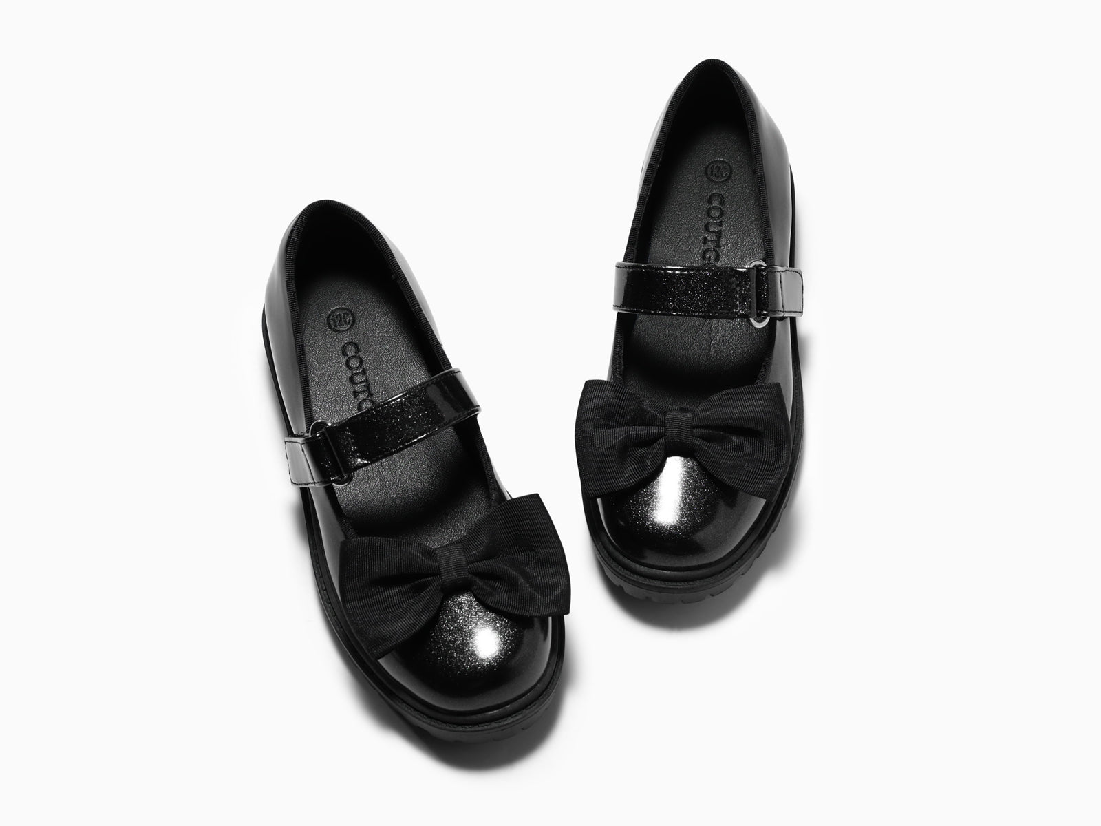 Coutgo Girls Cool Black Mary Jane Dress Shoes
