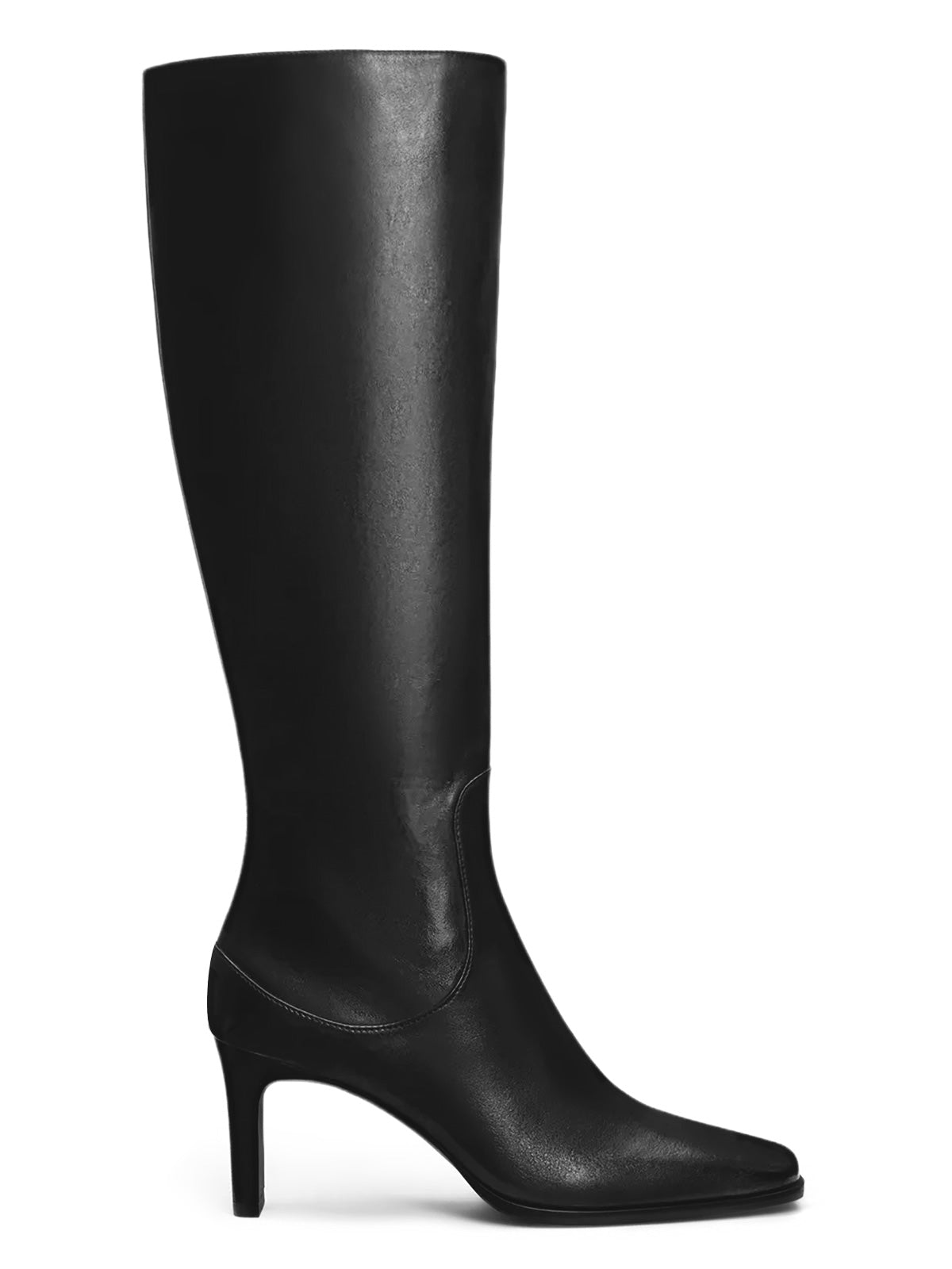 Coutgo Women Black Pu Knee High Dress Boots
