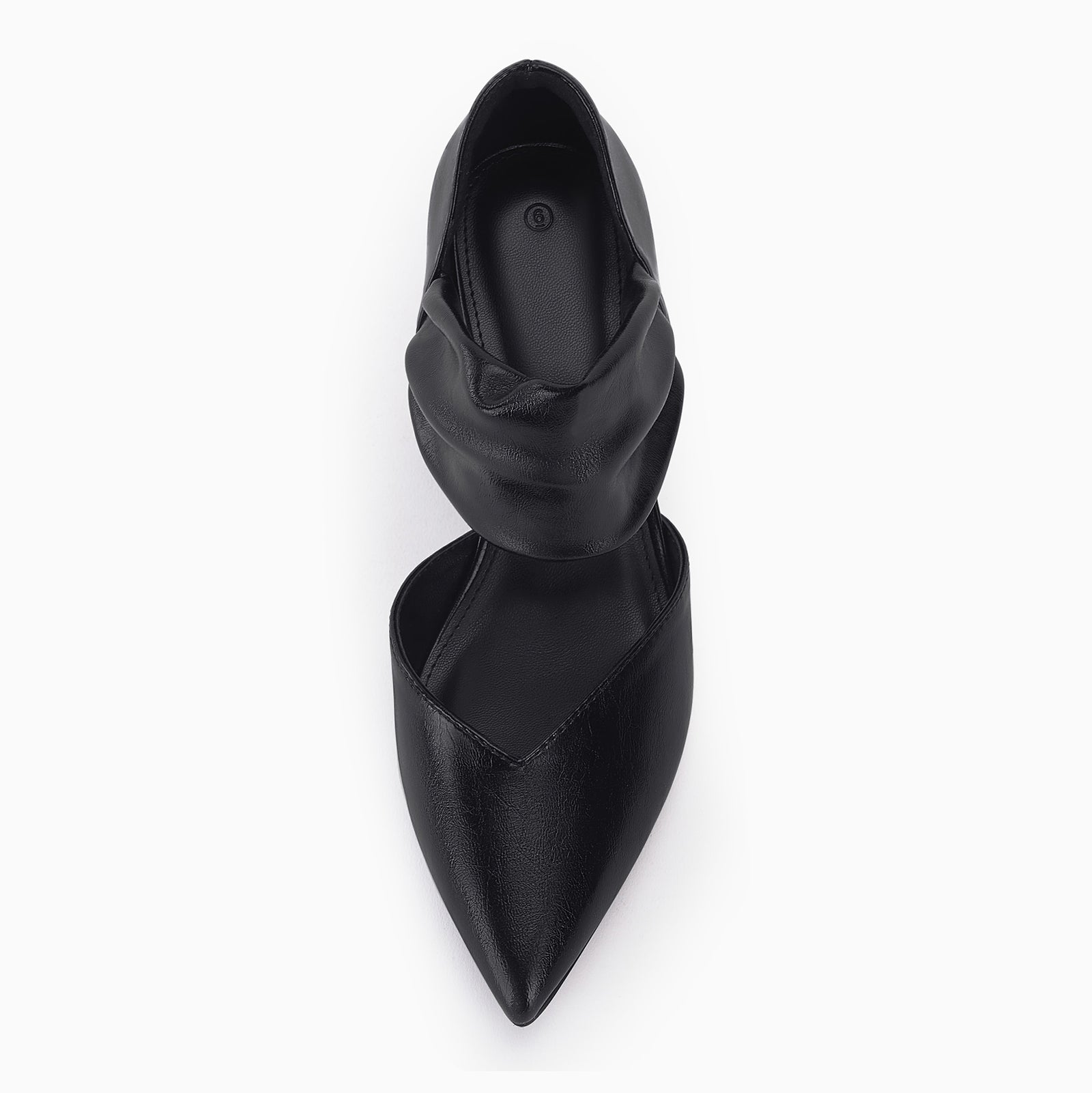 Coutgo Womens Cool Black Low Kitten Heel