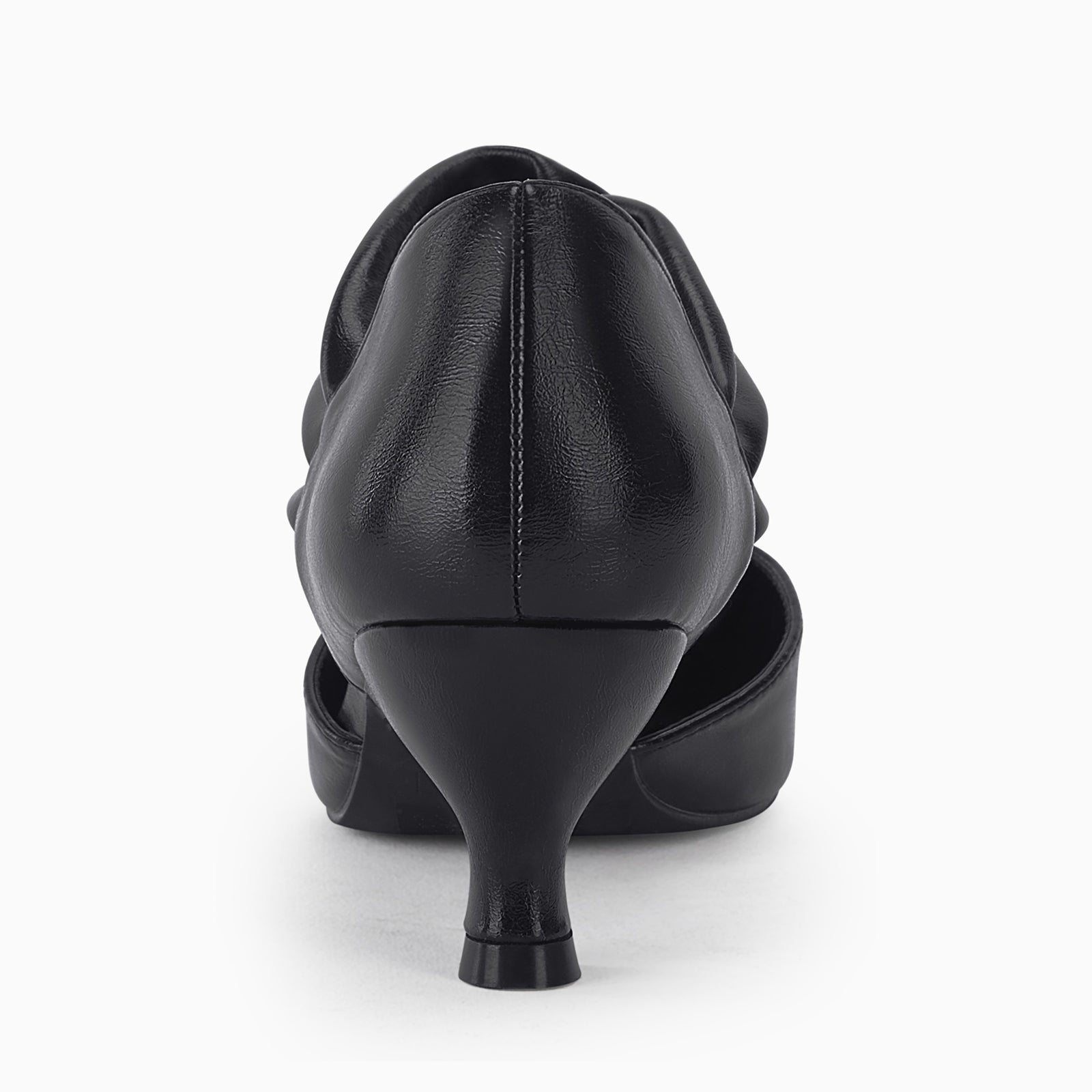 Coutgo Womens Cool Black Low Kitten Heel