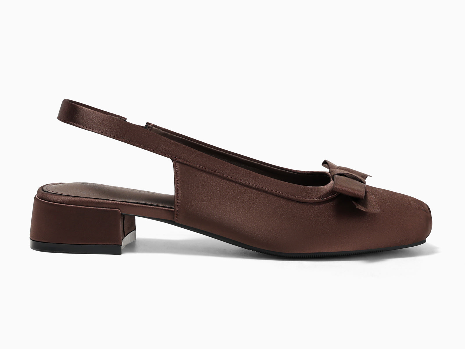 Coutgo Womens Coffee Bow Slingback Dress Heels