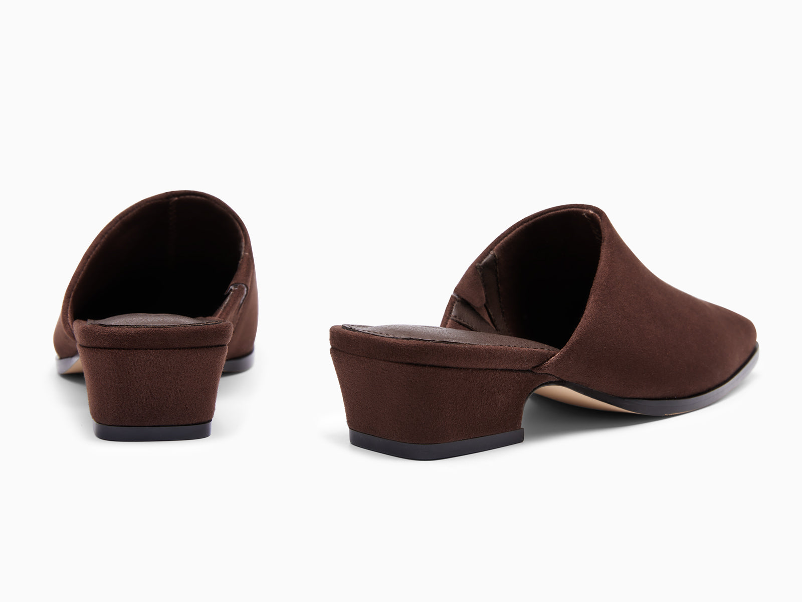 Coutgo Womens Chocolate Square Toe Mules