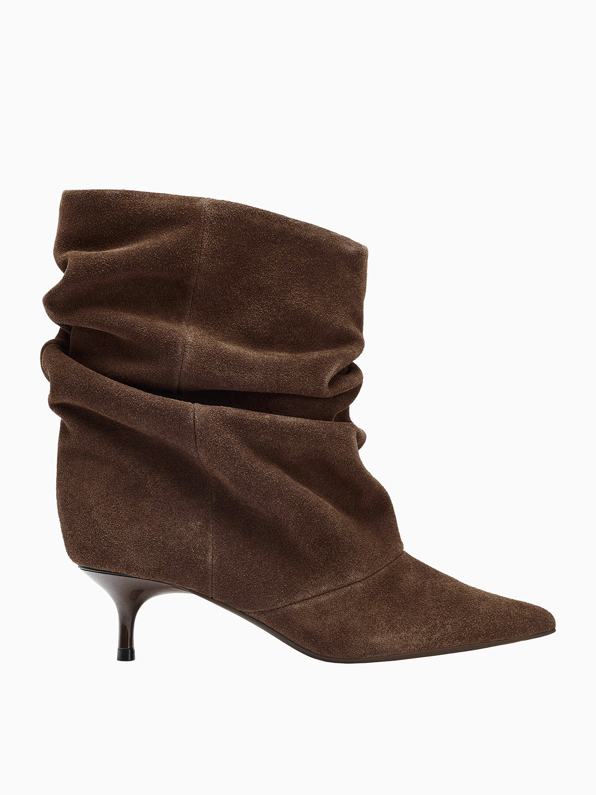 Coutgo Womens Coffee Pointed Ankle Boots