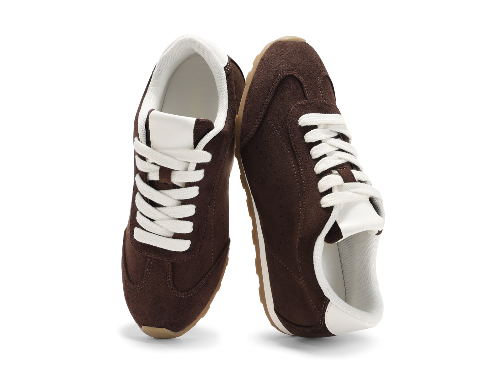 Coutgo Women Coffee Casual Fashion Sneakers