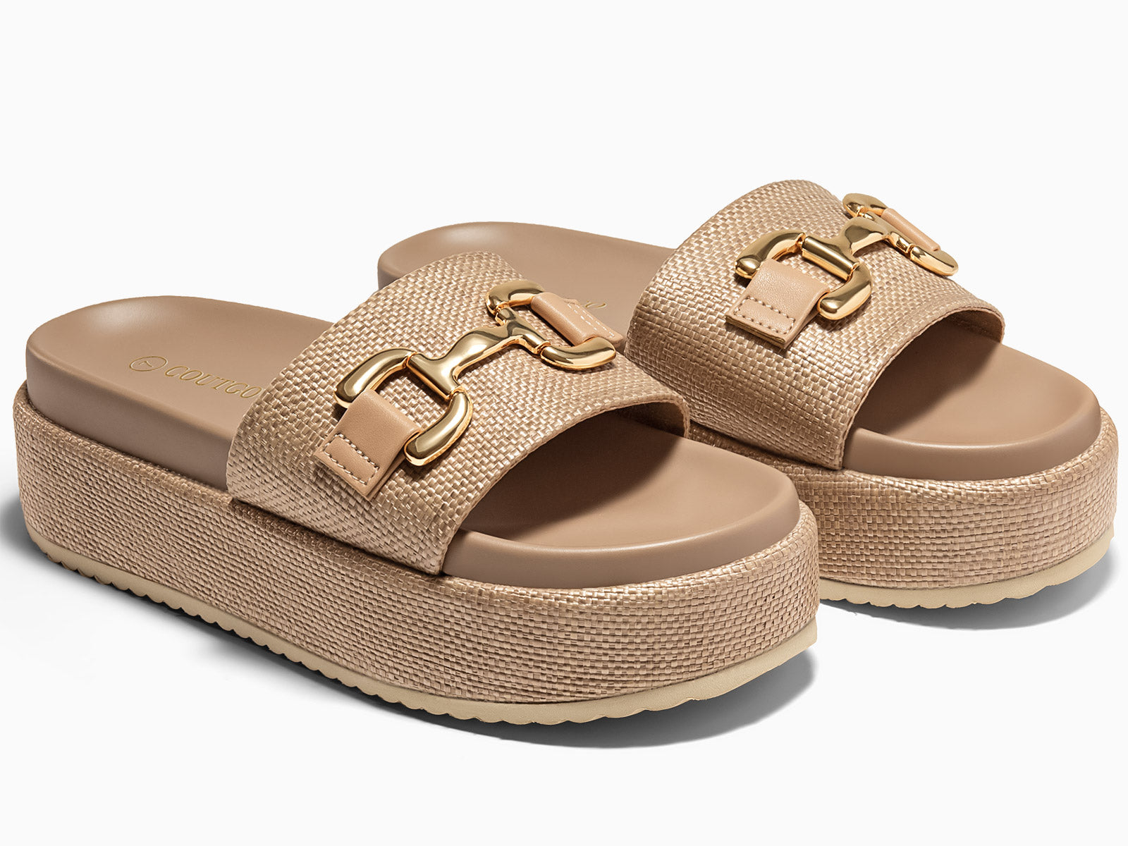 Coutgo Womens Coffee Platform Sandals