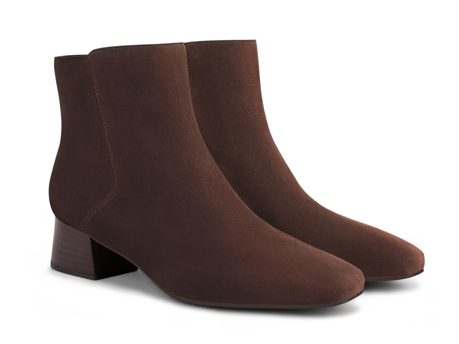 Coutgo Womens Chocolate Square Toe Booties