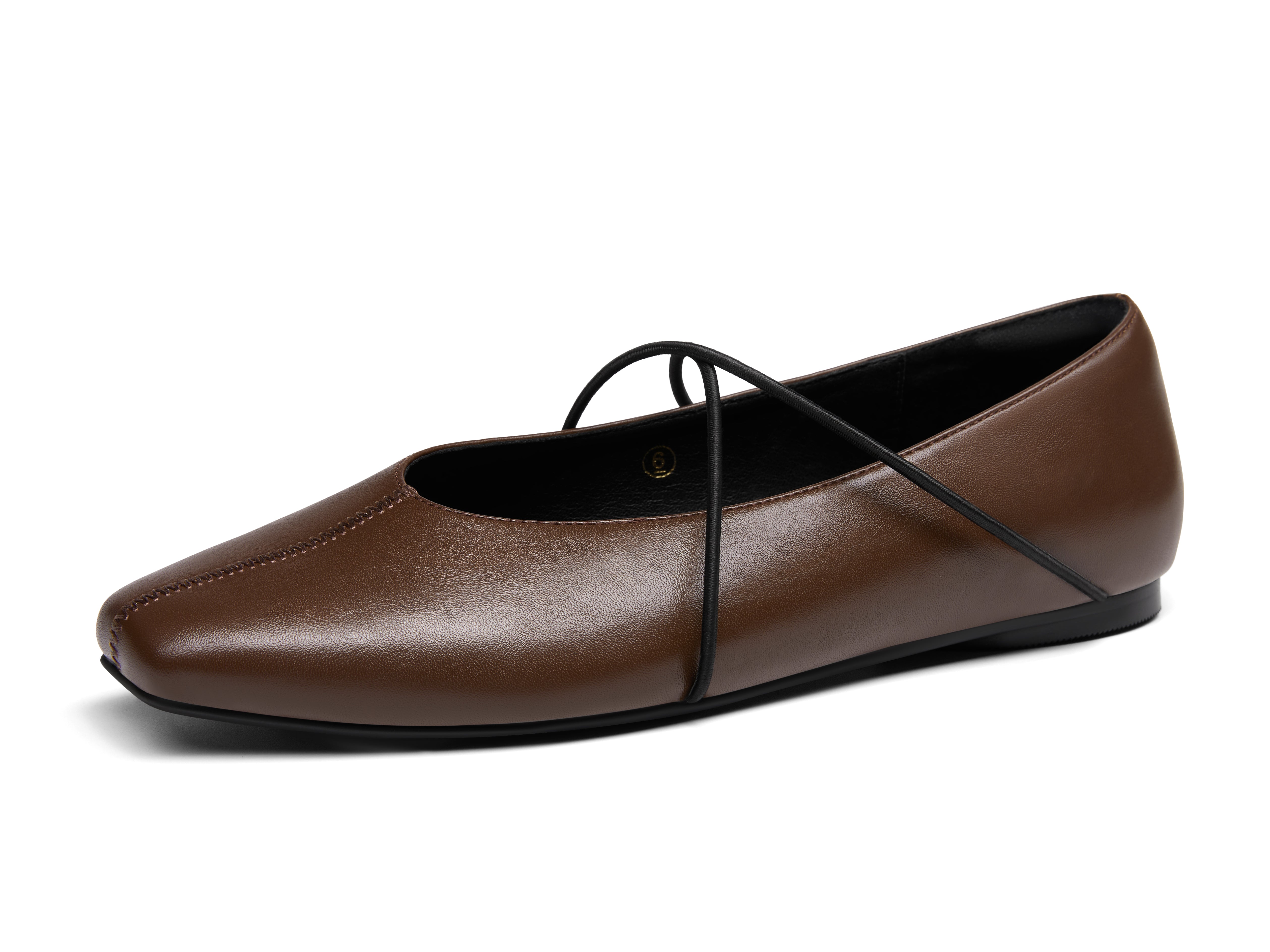 Coutgo Womens Chocolate Ballet Flats