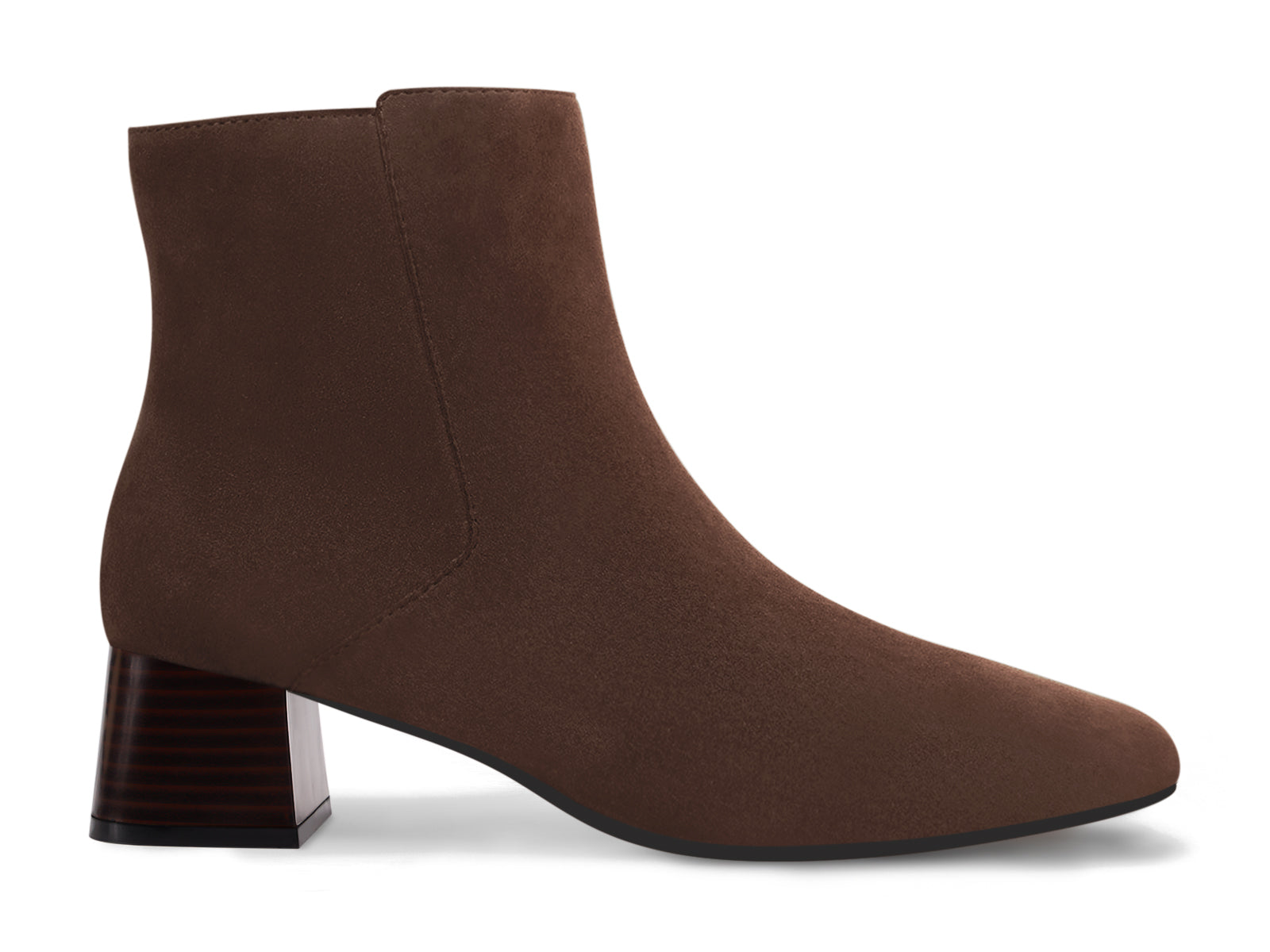 Coutgo Womens Chocolate Square Toe Booties