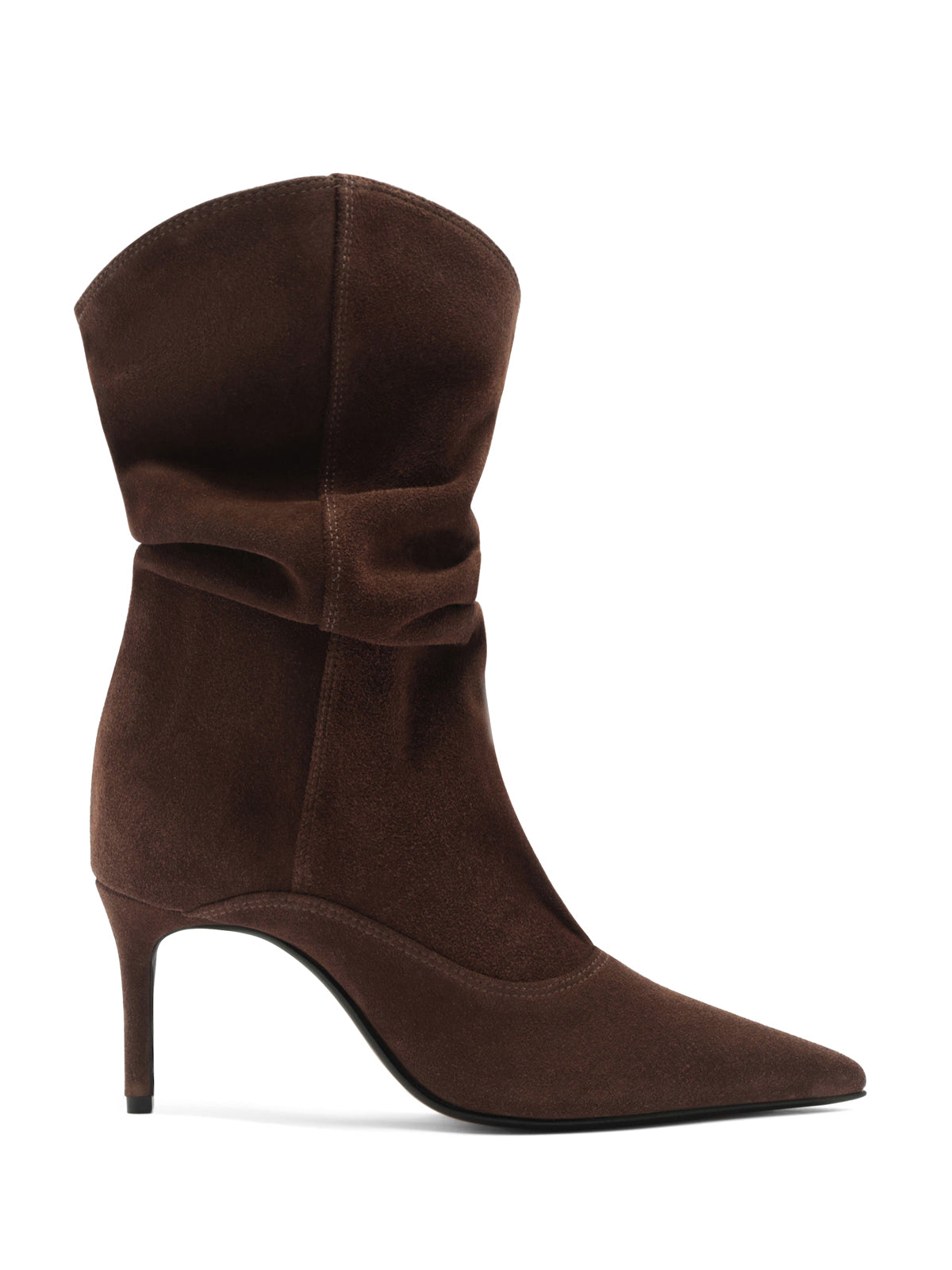 Coutgo Womens Chocolate Mid Calf Booties