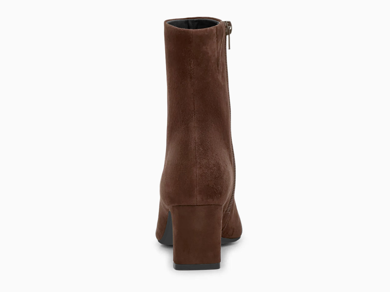 Coutgo Suede Chocolate Brown Square Toe Ankle Boots