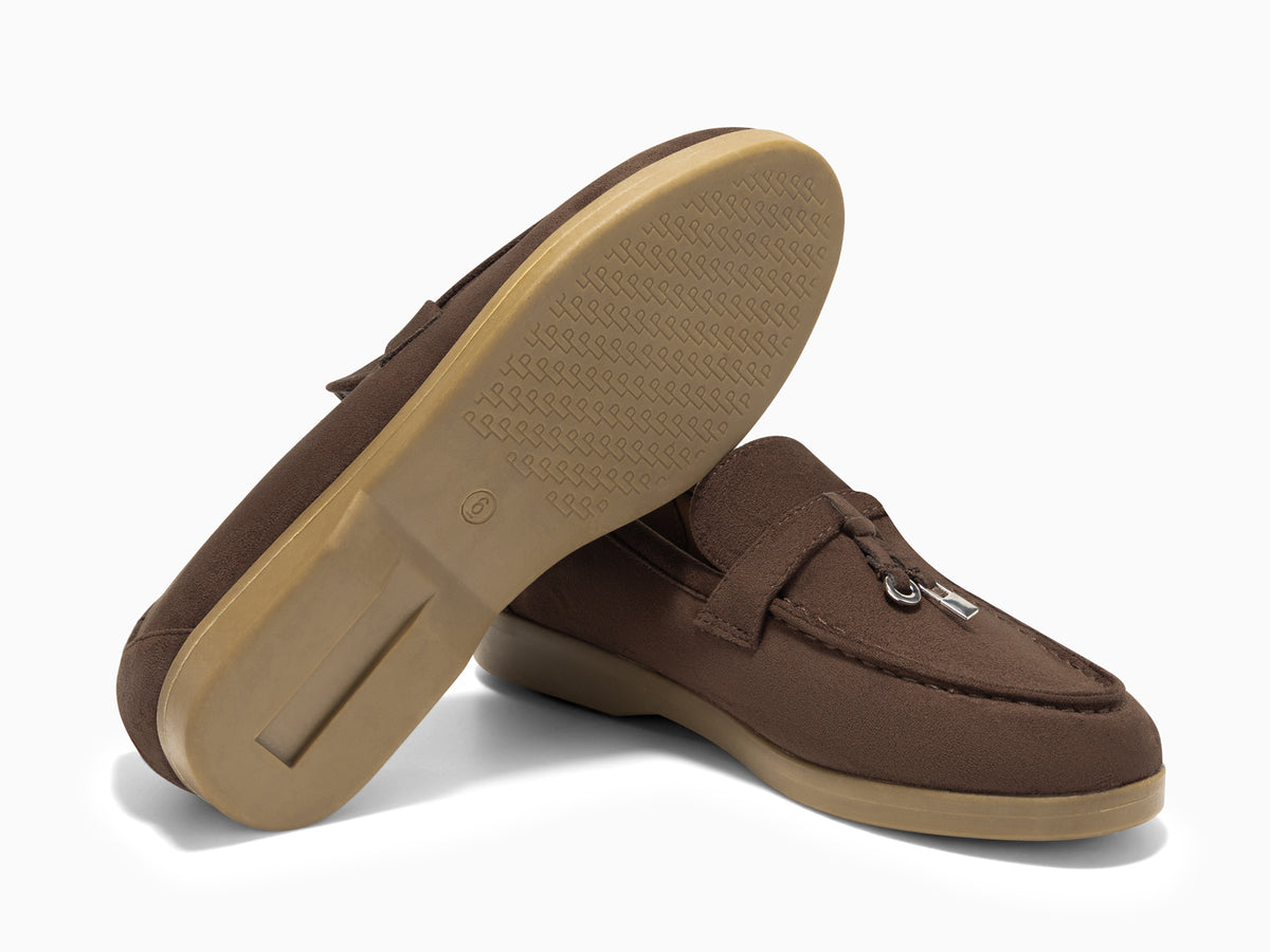 Coutgo Women Chocolate Slip On Moccasin Loafers