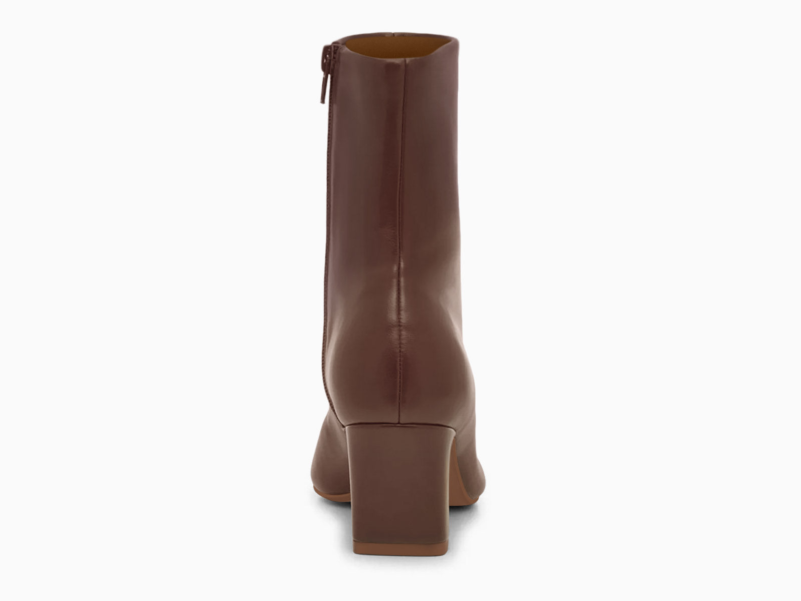 Coutgo PU Dark Brown Square Toe Ankle Boots