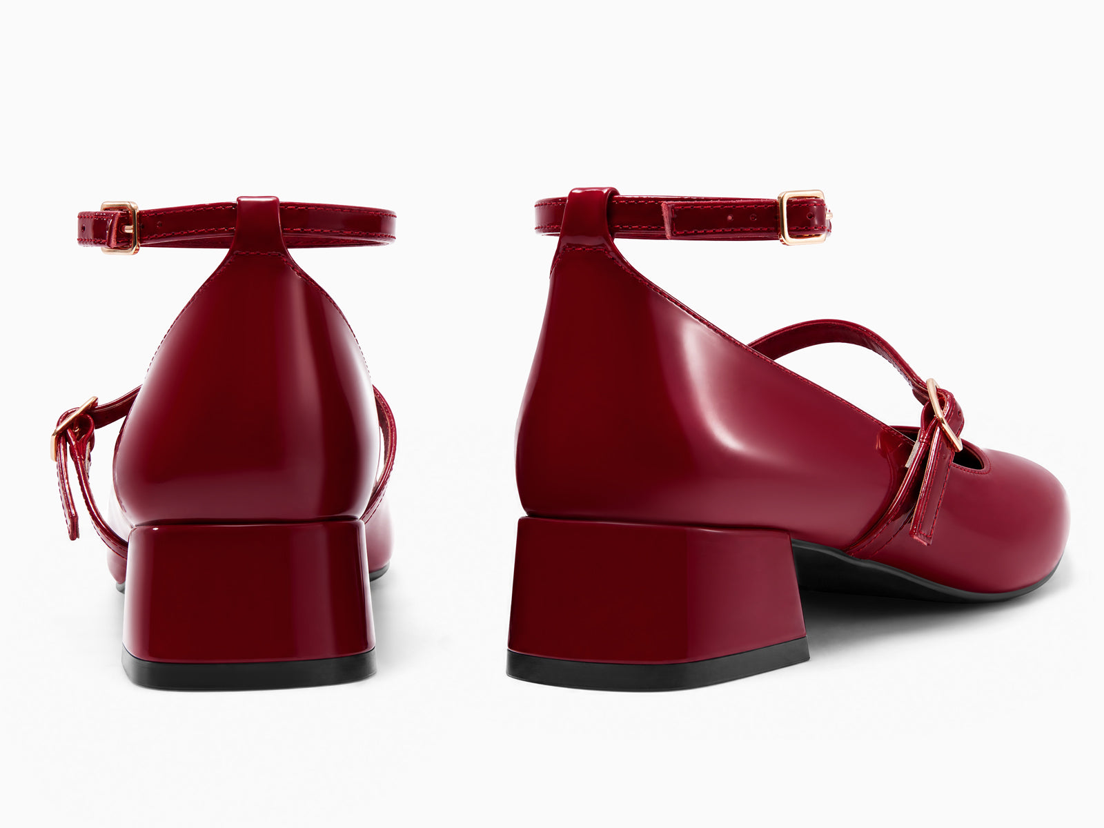 Coutgo Women Dark Red Mary Jane Shoes