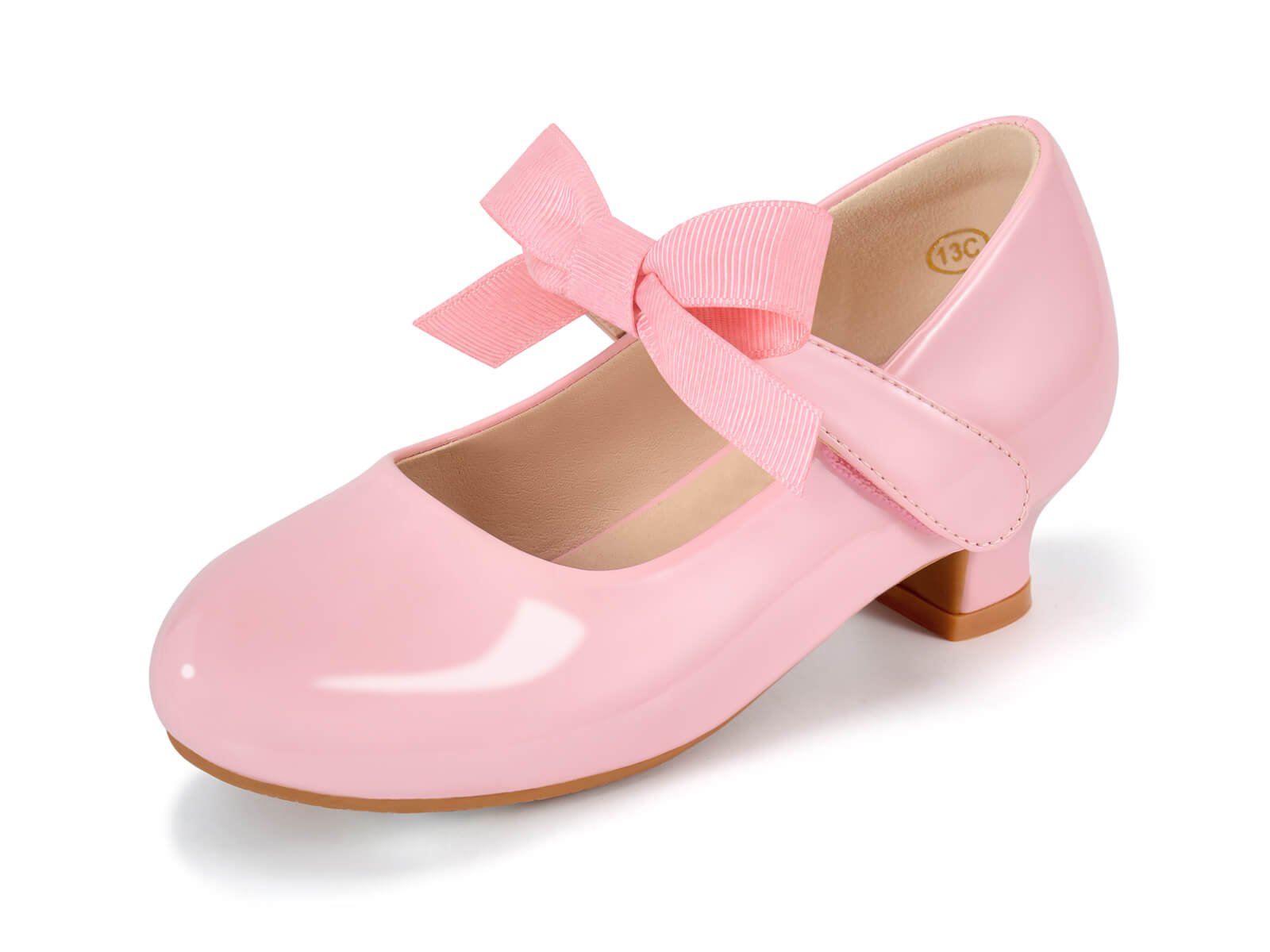 Coutgo Girls Pink Mary Jane Dress Shoes