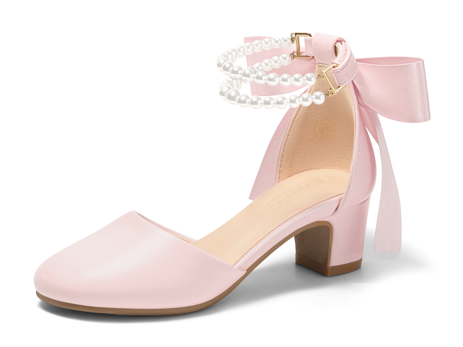 Coutgo Girls Pink Pu Bow Pumps