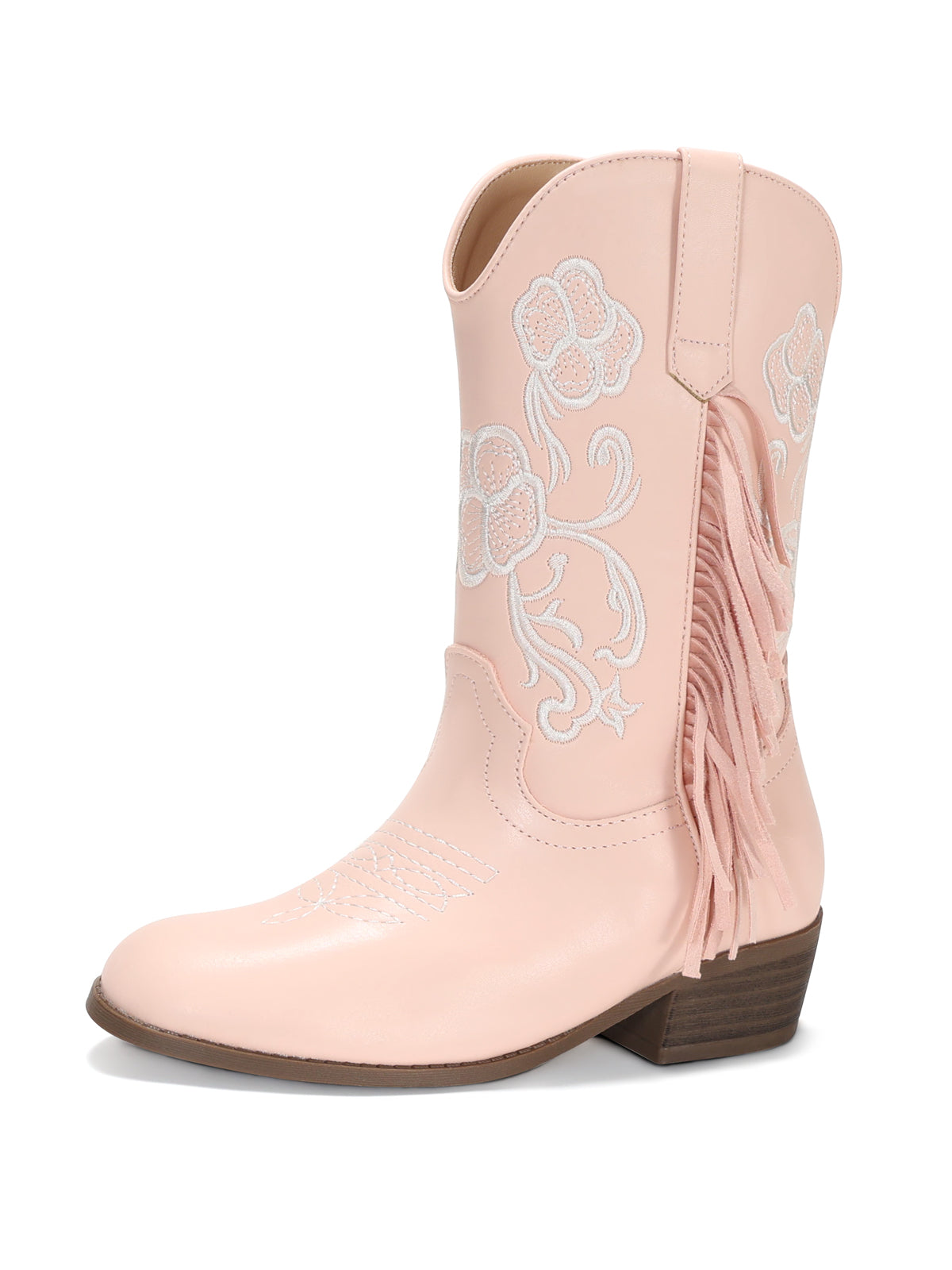 Coutgo Girls Pink Western Cowboy Boots