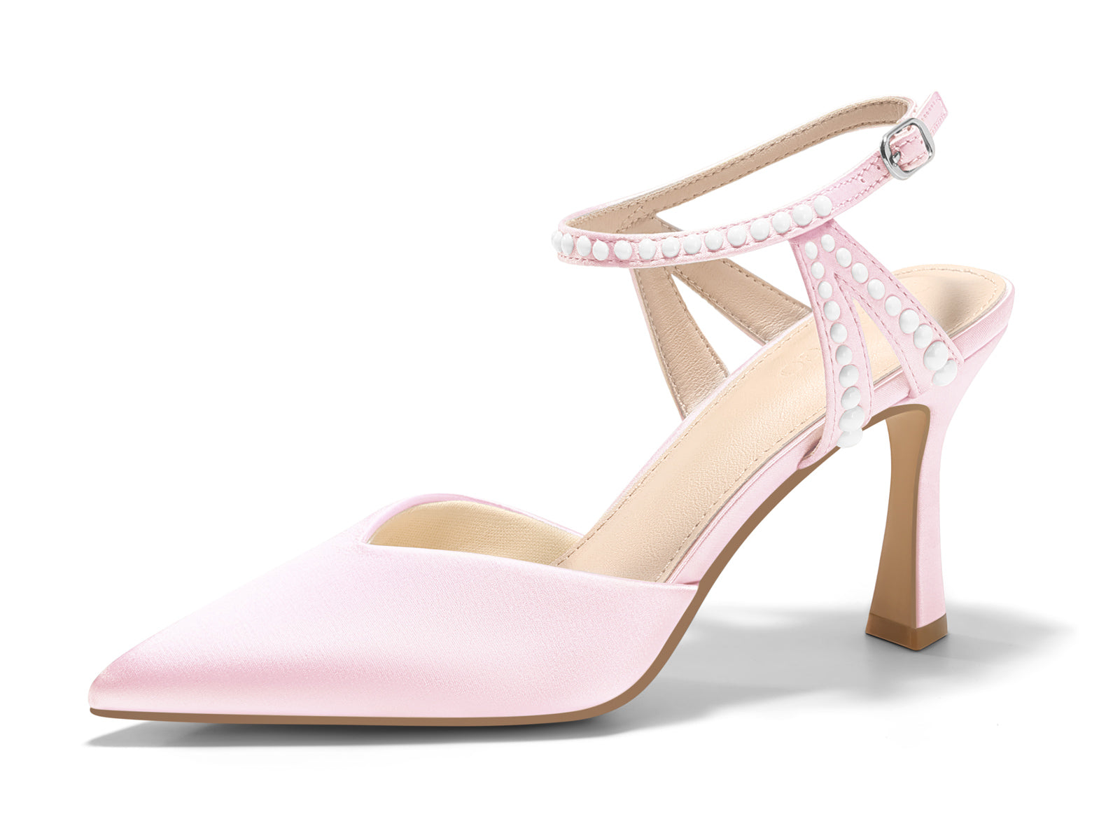 Coutgo Womens Pink Kitten High Heels