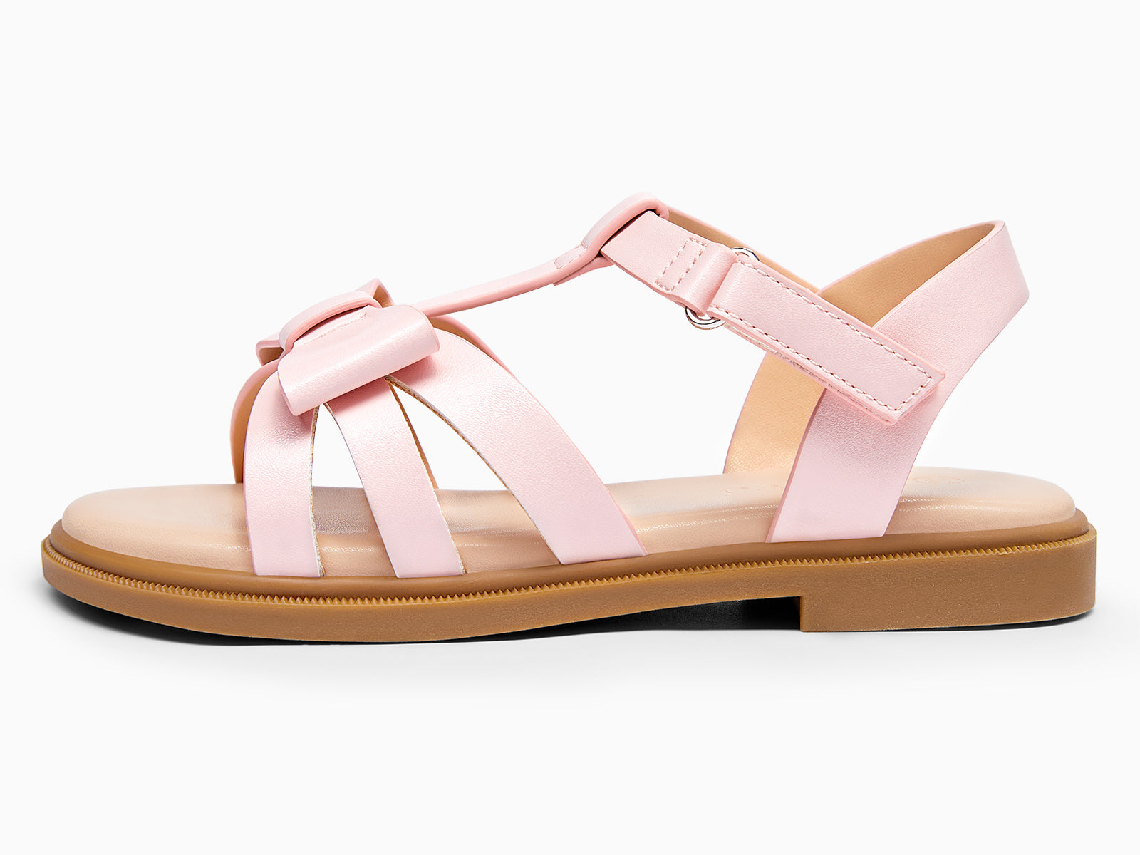 Coutgo Girls Sandals Pink Bow Flats