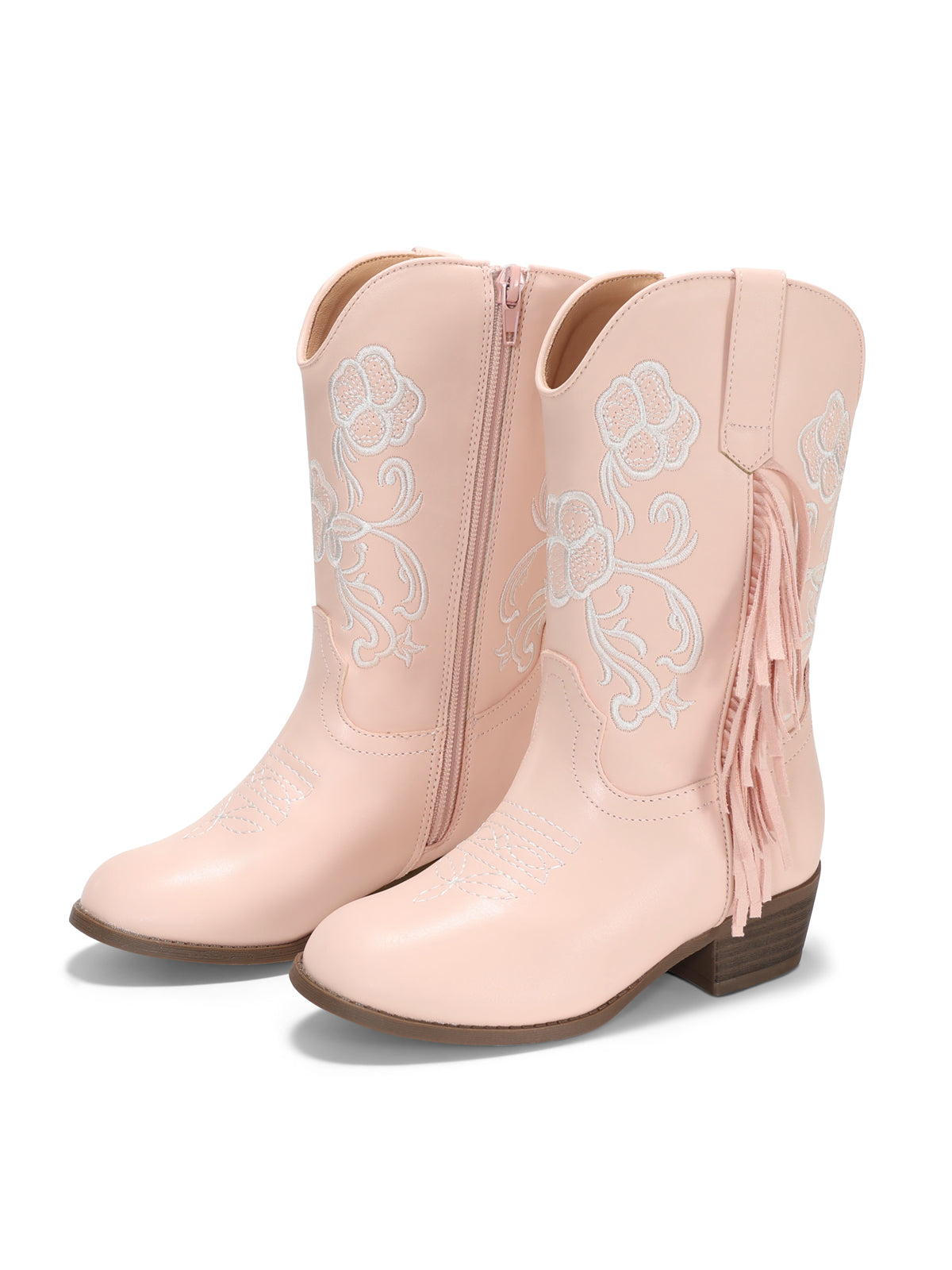 Coutgo Girls Pink Western Cowboy Boots