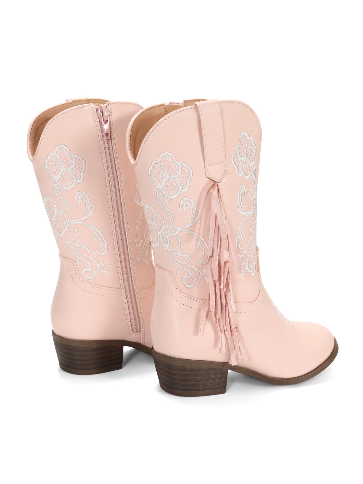 Coutgo Girls Pink Western Cowboy Boots