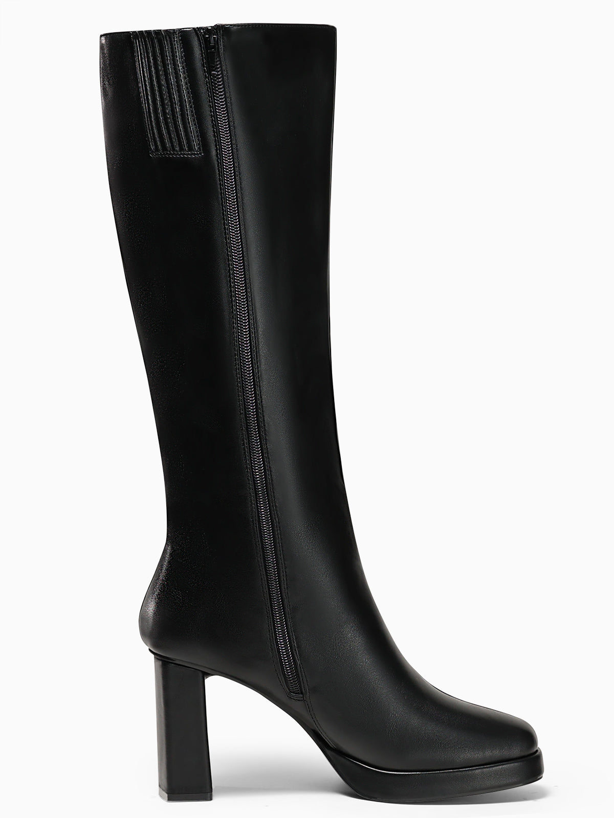 Coutgo Womens Black Knee High Boots