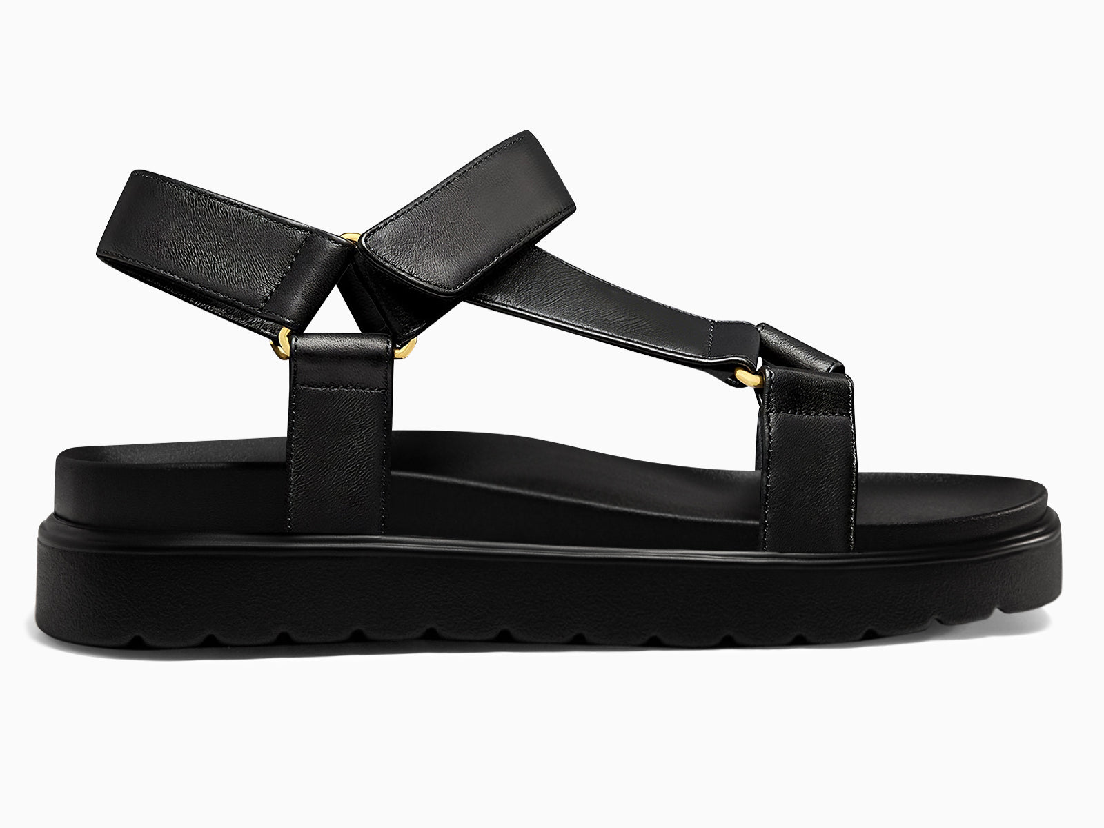 Coutgo Women Black wedge Platform Sandals