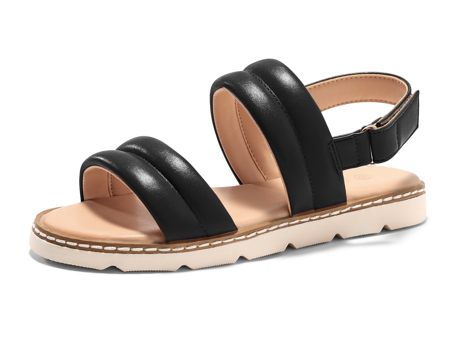 Coutgo Girls Sandals Black Comfort Open Toe