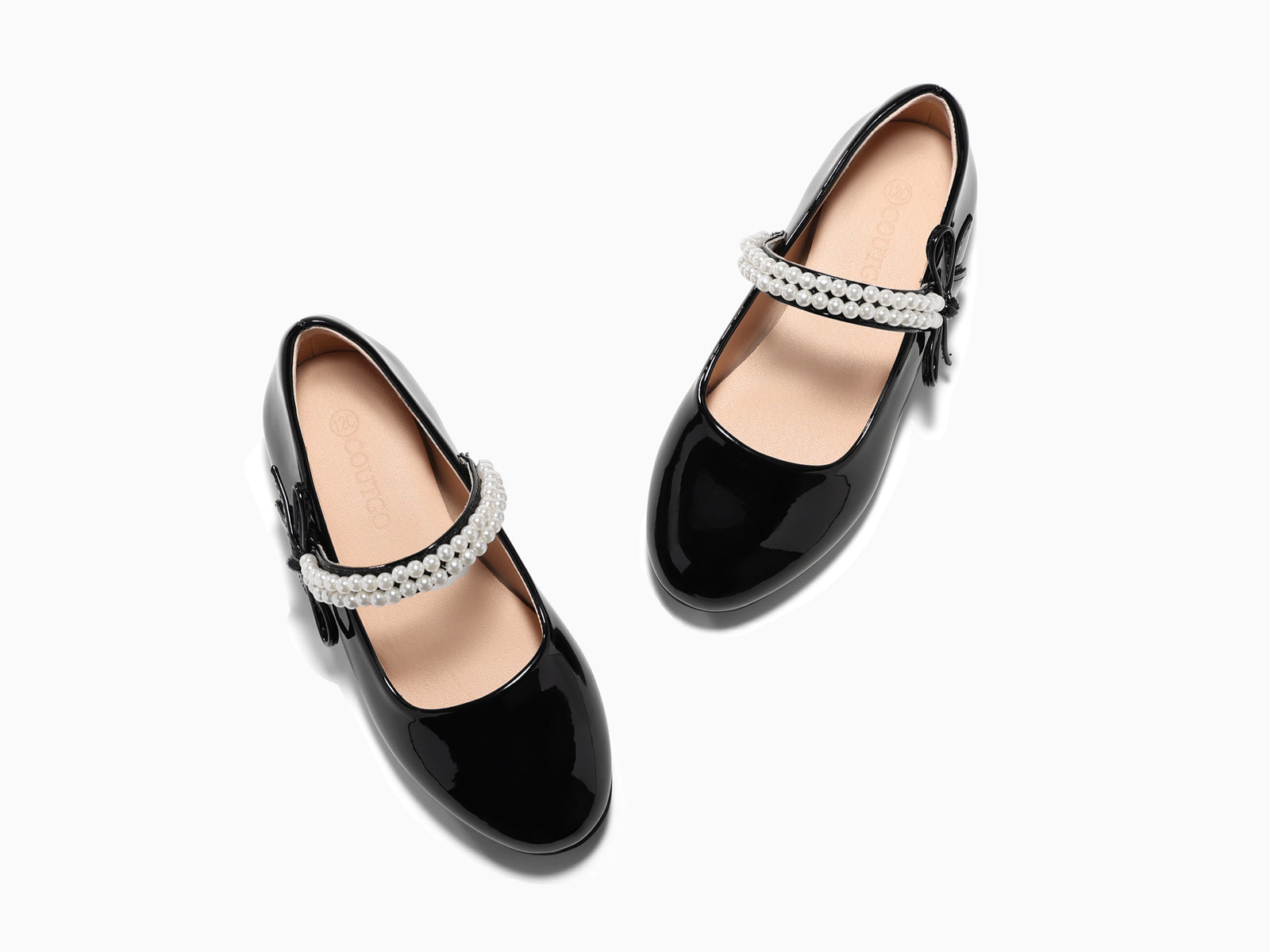 Coutgo Girls Black Mary Jane Dress Shoes