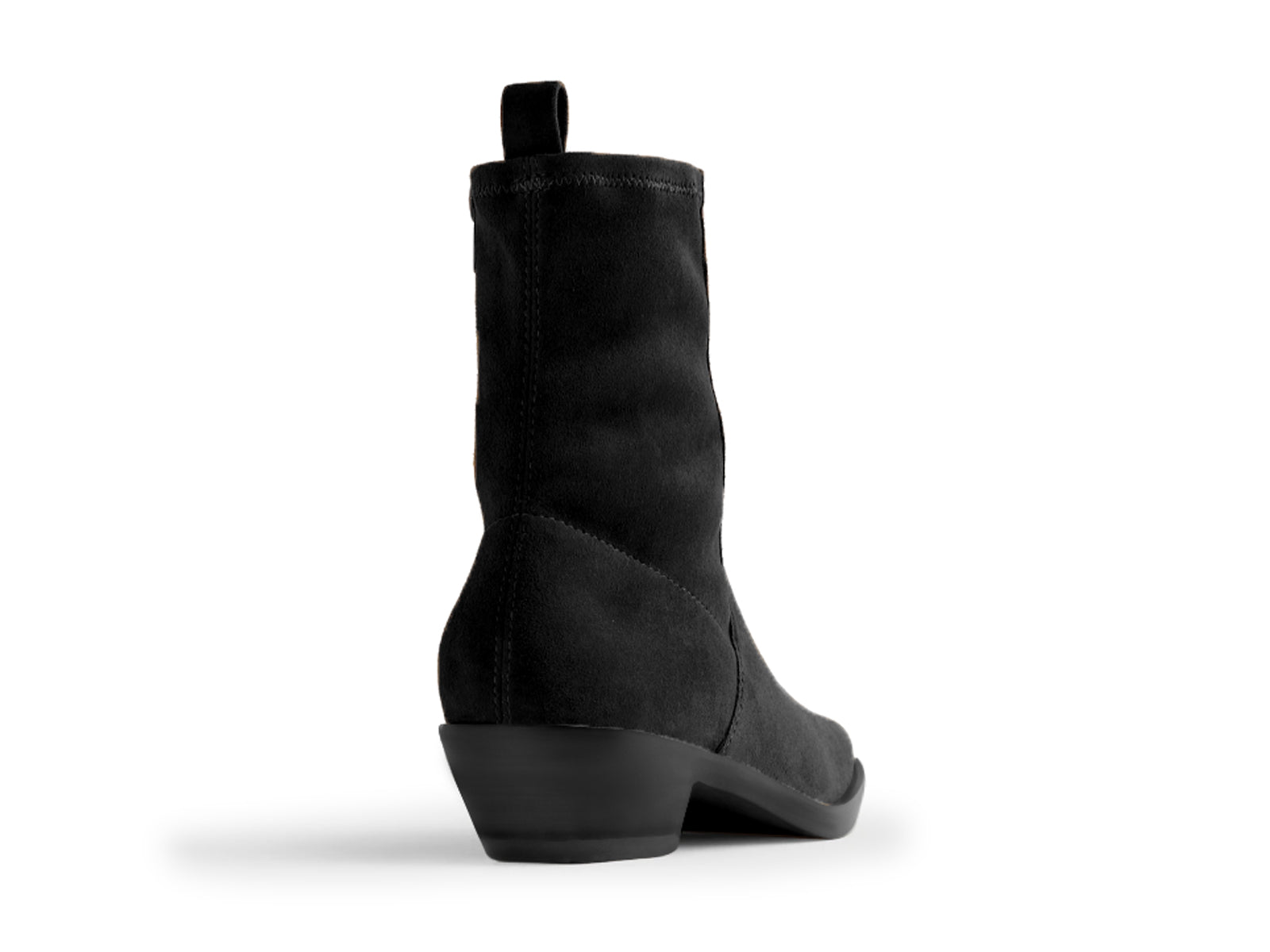 Coutgo Womens Black Square Toe Ankle Boots