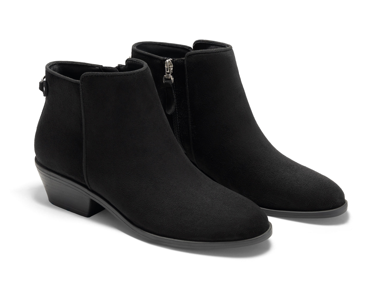 Coutgo Black Womens Side Zip Ankle Boots