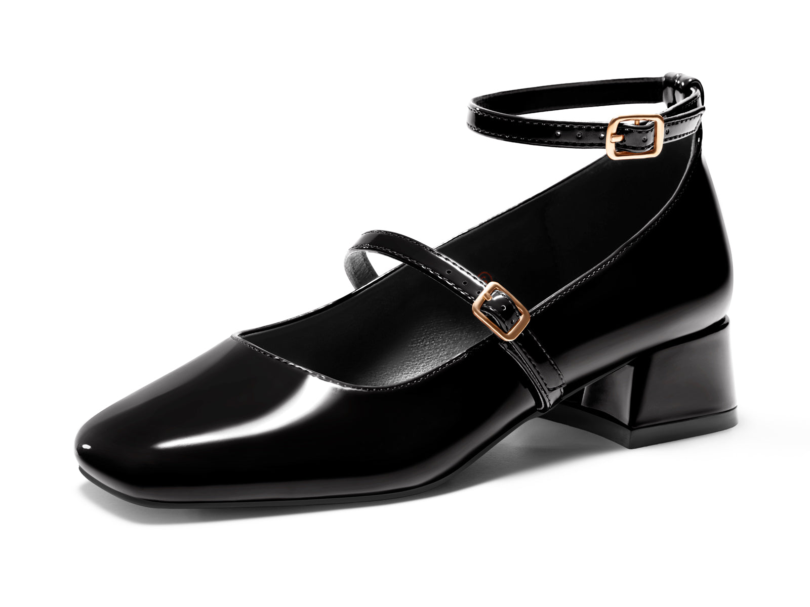 Coutgo Women Black Mary Jane Shoes