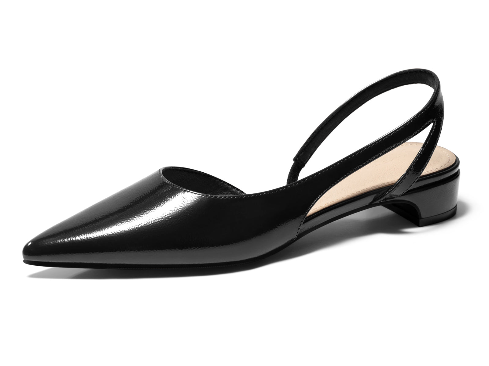 Coutgo Women  D'Orsay Black Heels Chunky Pumps