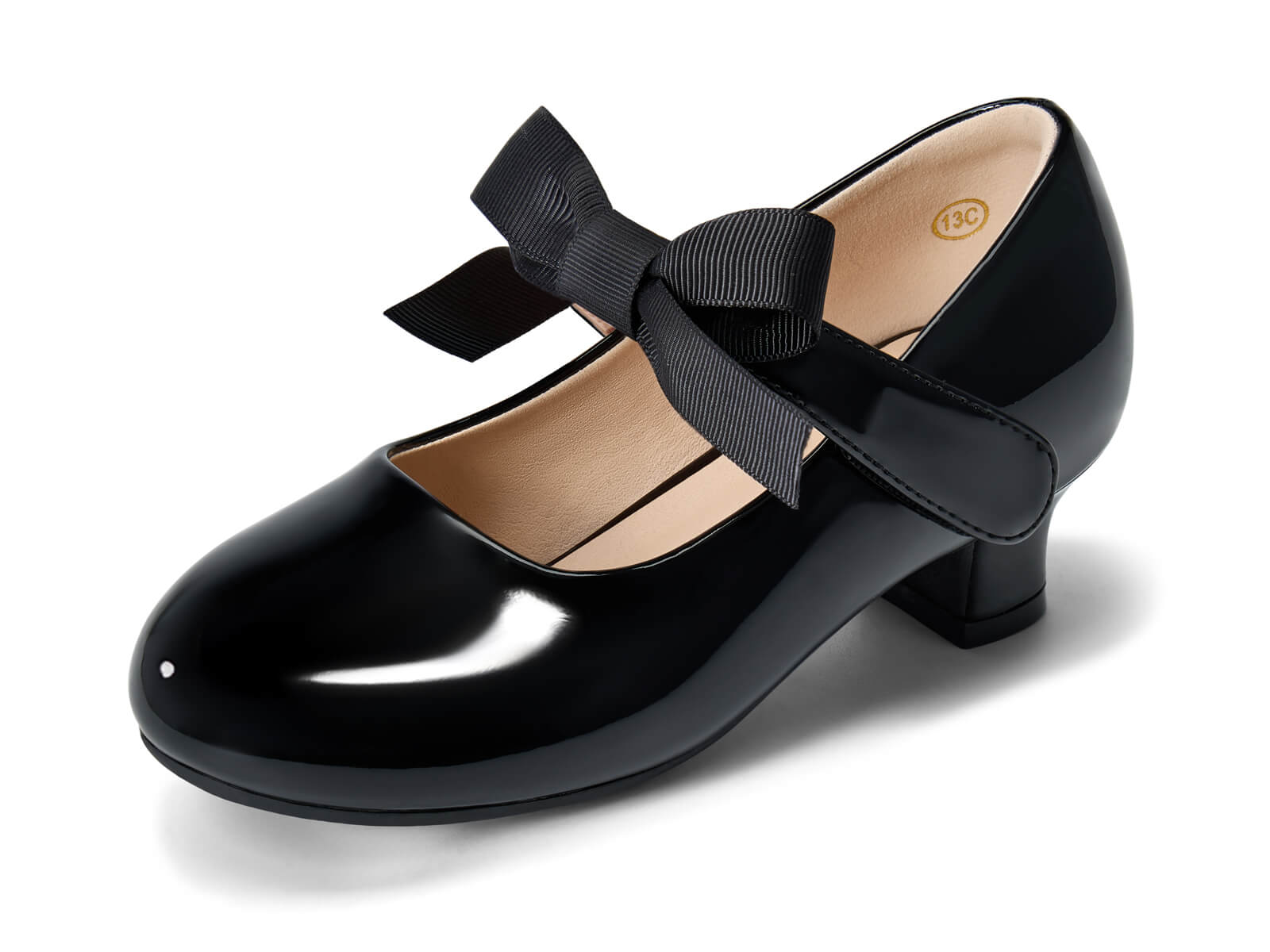 Coutgo Girls Black Mary Jane Dress Shoes