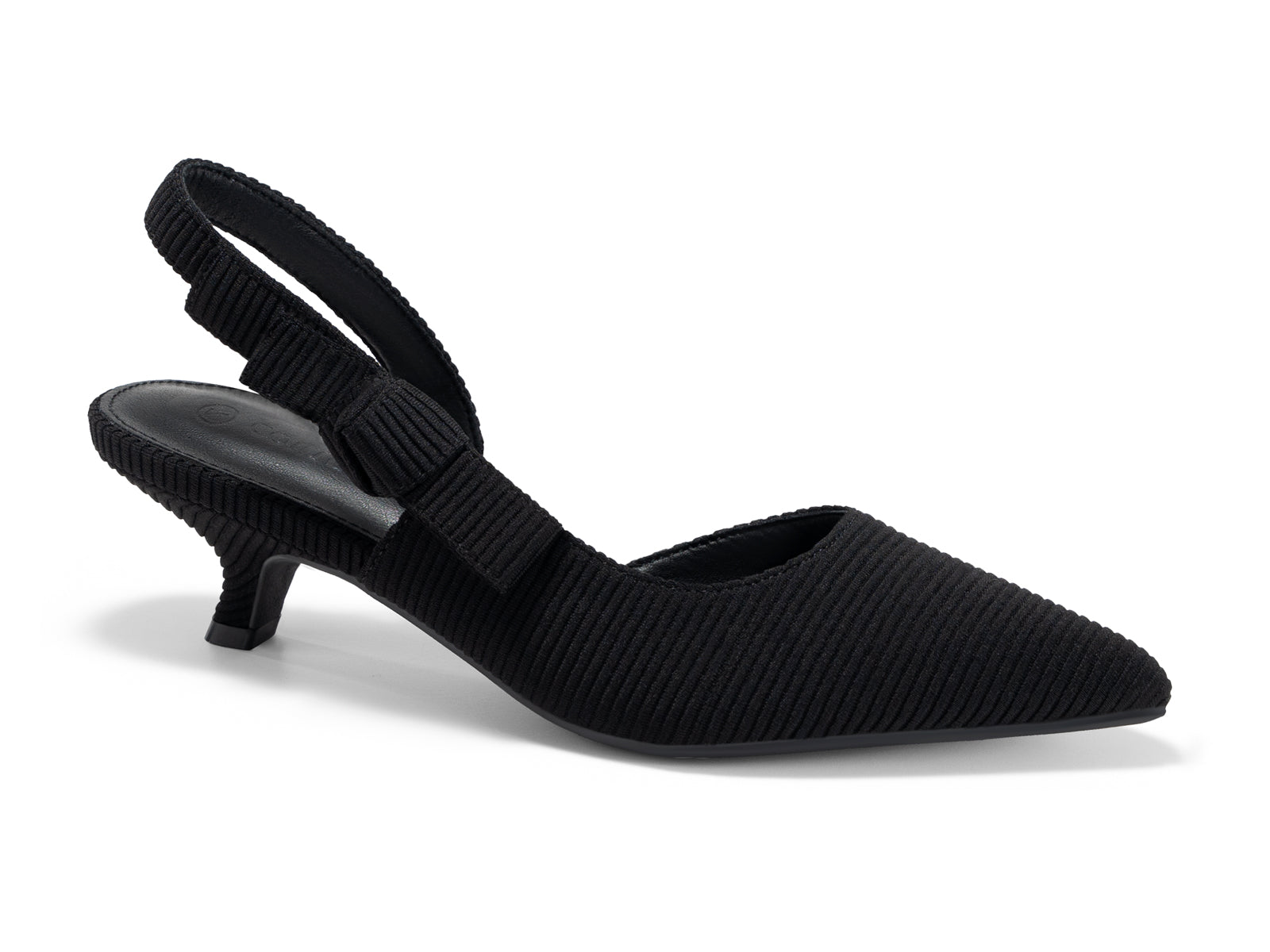Coutgo Black Womens Slingback Dress Shoes