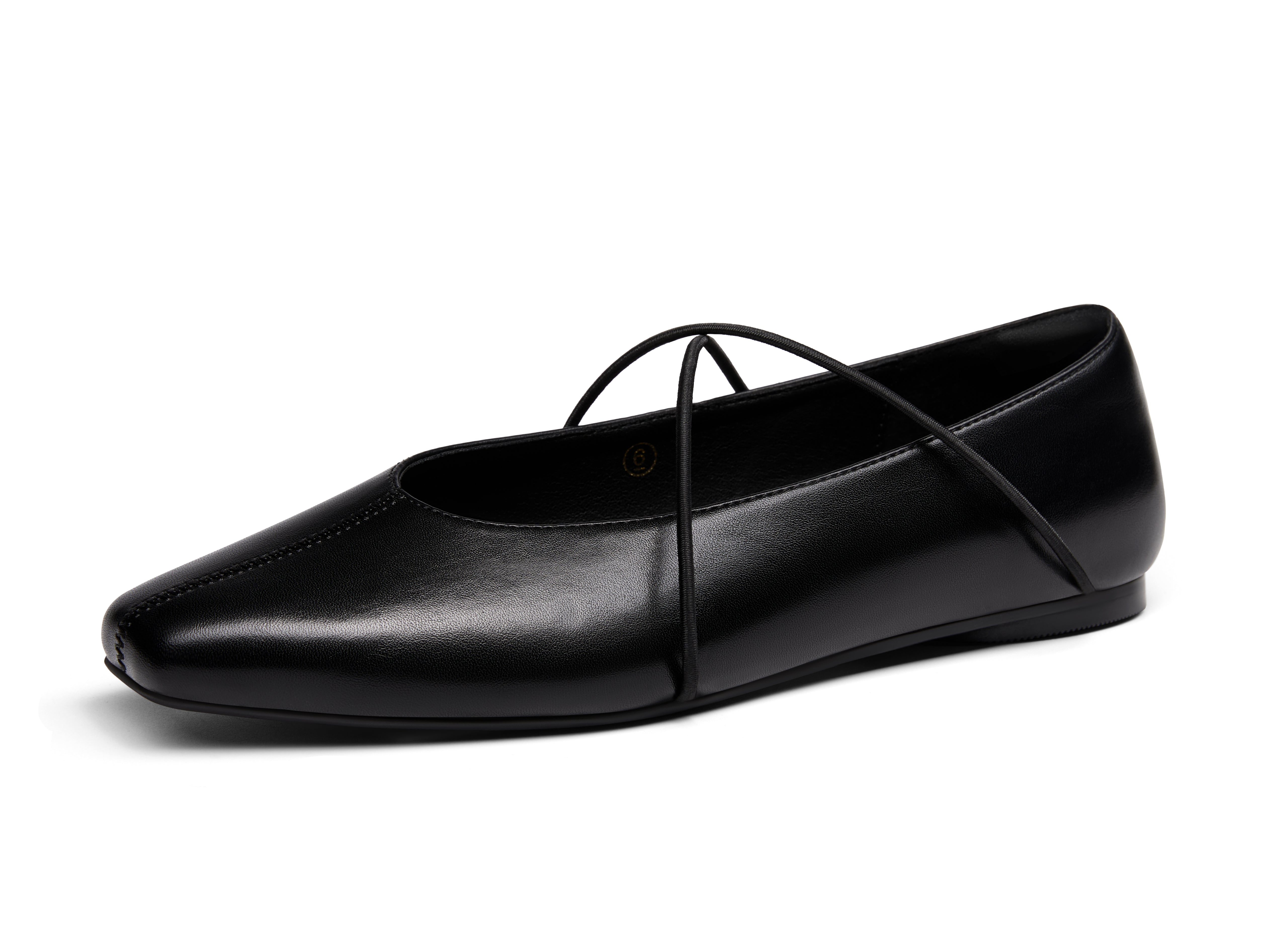 Coutgo Womens Black Ballet Flats