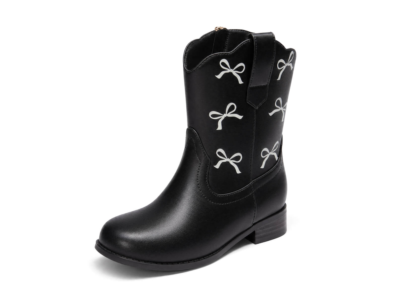 Coutgo Girls Black Cowgirl Western Boots