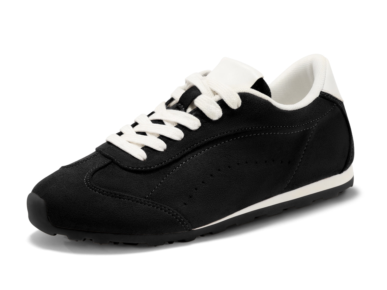 Coutgo Women Black Casual Fashion Sneakers